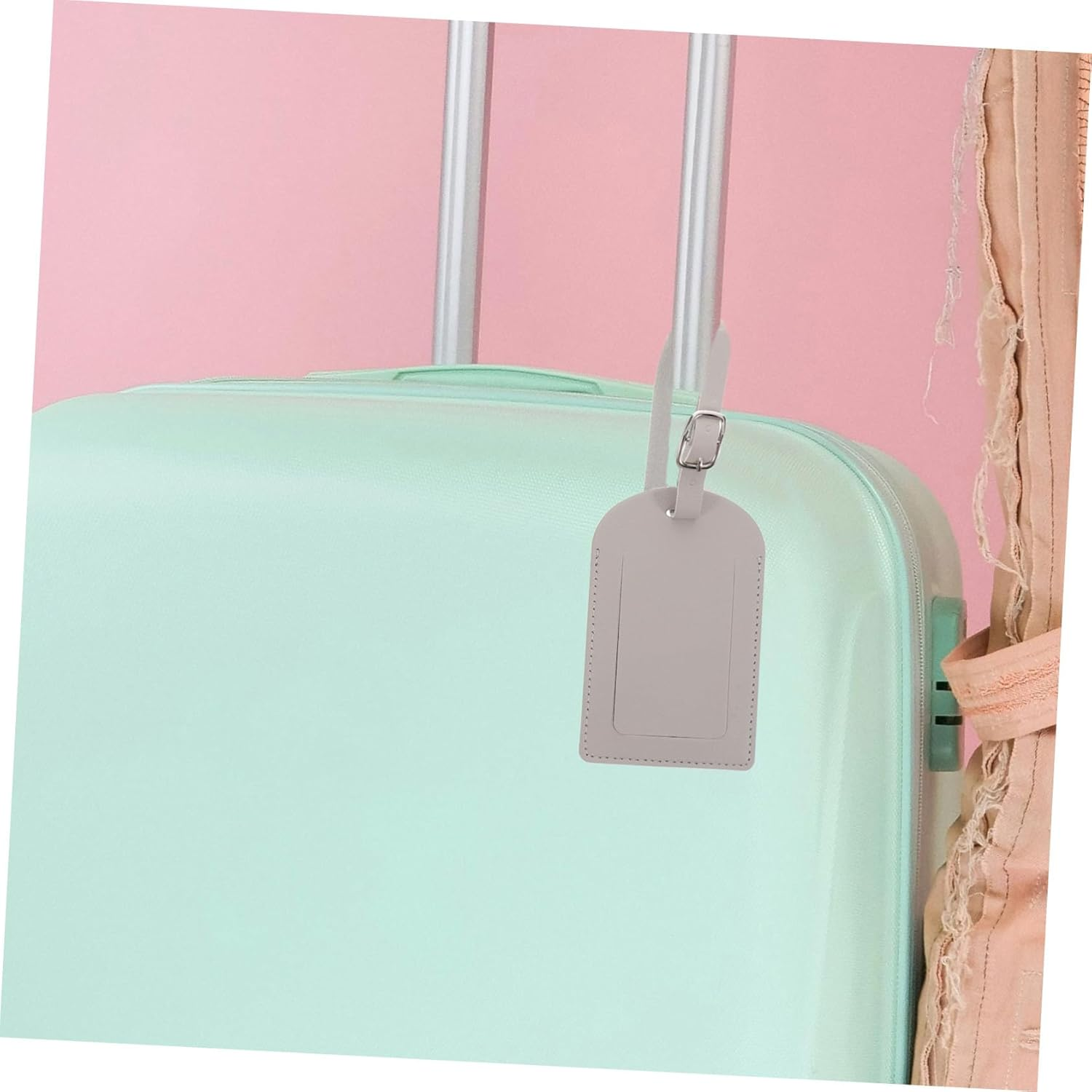 VANZACK 3Pcs Replacement Luggage Tags Pu Leather Privacy Protected Travel Suitcase Baggage Id Labels Classic Airplane Boarding Pass Design image number 5