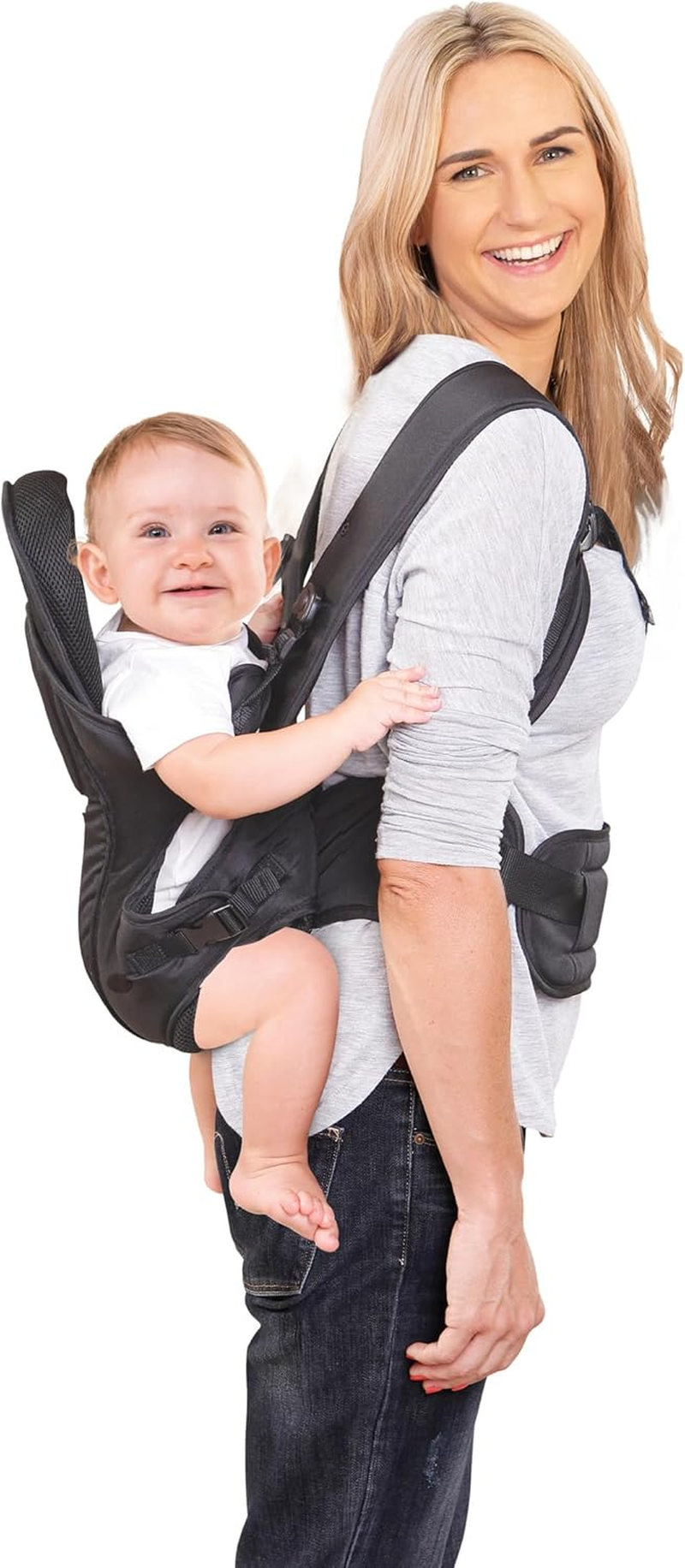 Dreambaby Manhattan Adjustable 3 in 1 Position Baby Carrier - IHDI Approved Hip Healthy - Newborns Toddlers up to 15Kg - Fits for Most Adult Sizes image number 5