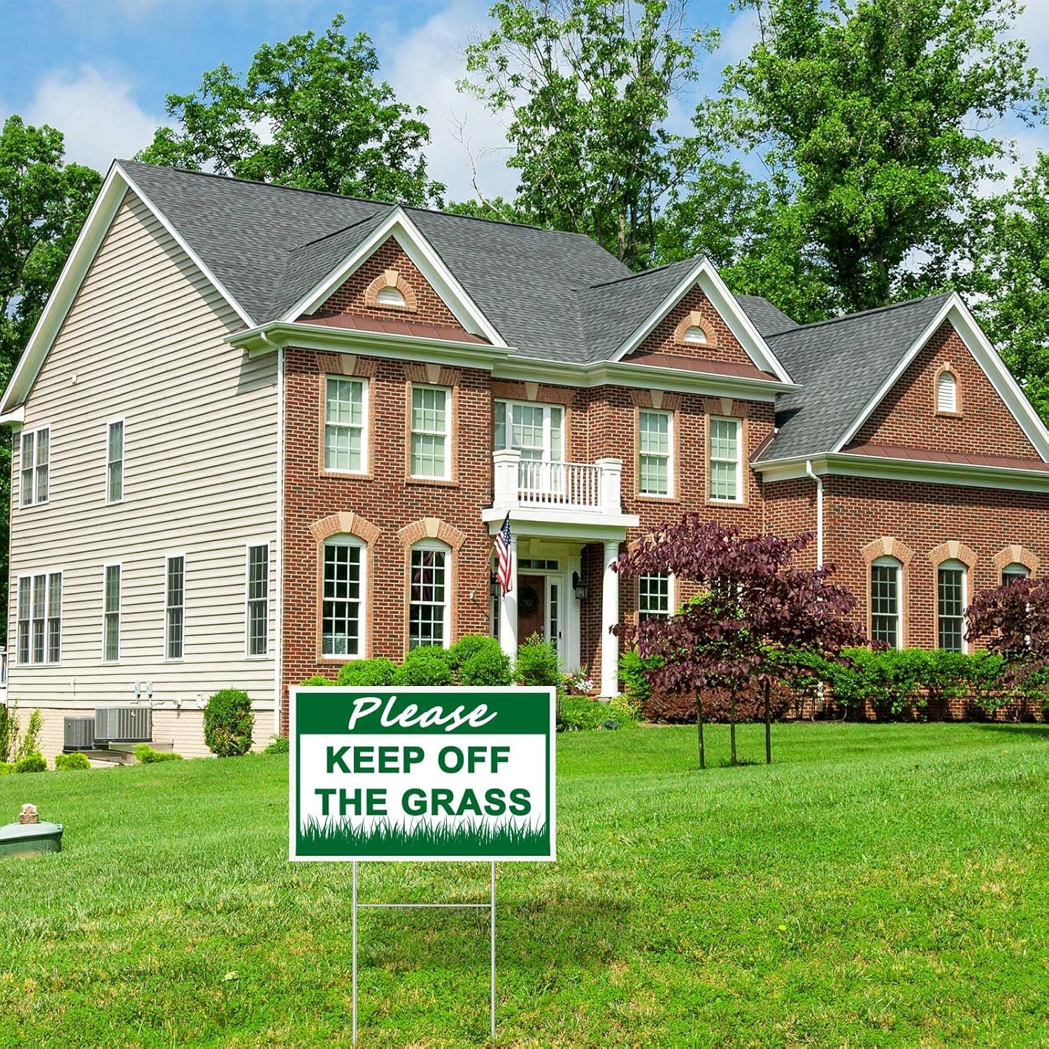 Juexica 6 Pcs Please Keep off Grass Sign - Double Sided Plastic Lawn Garden Sign with 6 Strong H Stakes for Yard Decorations - Dogs People Stay off Your Lawn, Easy Install (8 X 12'') image number 5