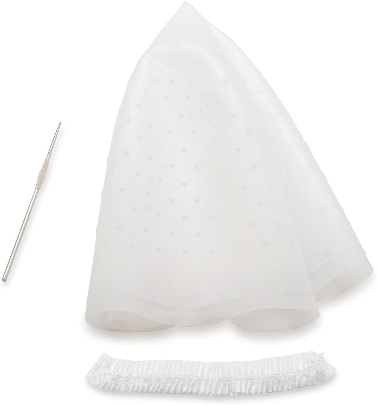 2 PCS Holes Opened Hair Dye Cap Highlight Kit with Hook Silicone Highlighting Cap Smooth Highlights at Home Lowlights Reuseable Beauty Hair Care Kits (White) image number 1