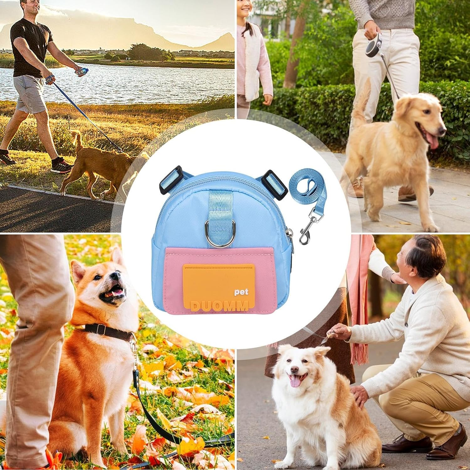 Dog Saddle Bag Backpack,Treat Pouch Carrier Pet Harness | Dog Saddle Backpack Harness for Dogs to Wear, Comfortable for Travel, Running, Camping image number 1