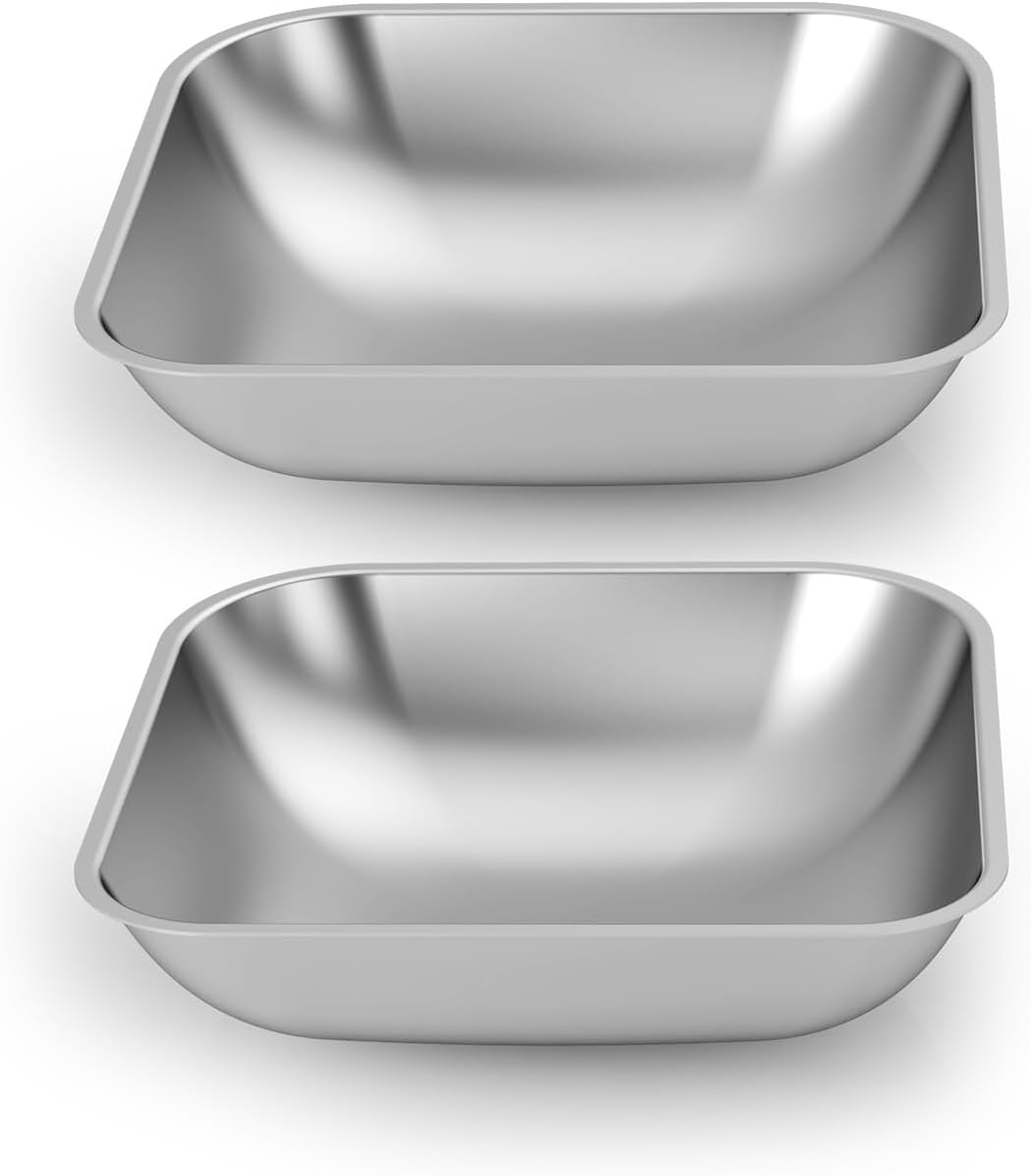 Oneisall Stainless Steel Bowls for Oneisall 5L Automatic Double Bowl Cat Feeder and 5L Wifi Automatic Double Bowl Cat Feeder (Pack of 2)