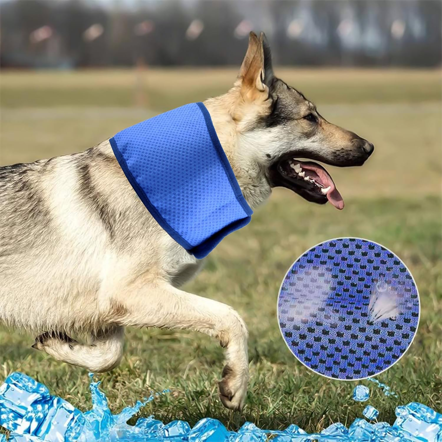 Neckerchief Cooling Dog, Dog Neckerchiefs, Cooling Dog Collar, Cooling Dog Bandana, Breathable, M