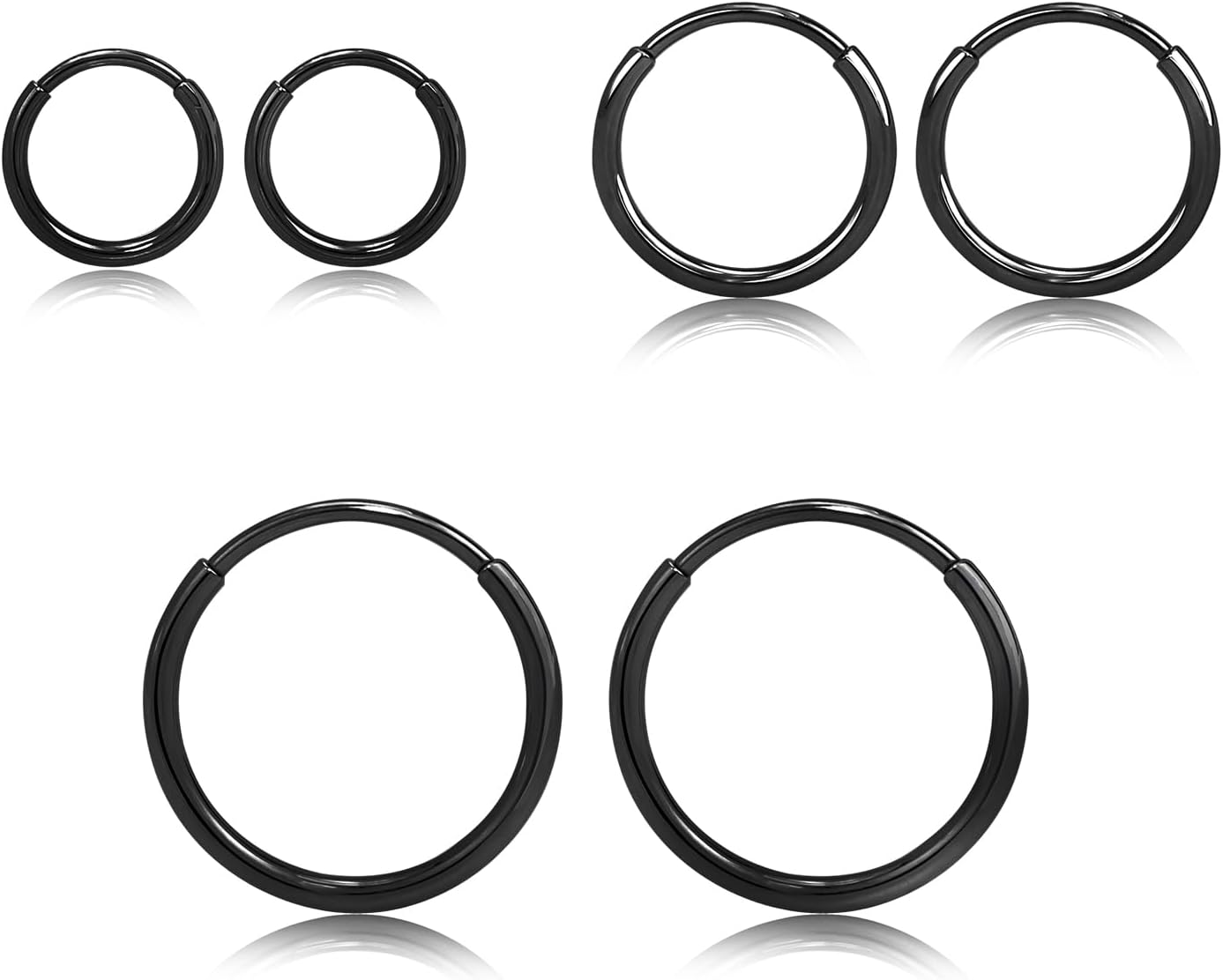 Limerencia G23 Titanium Slim Huggie Hoop Earrings, Hypoallergenic F136 Implant Grade Pure Titanium for Girls Sensitive Ears