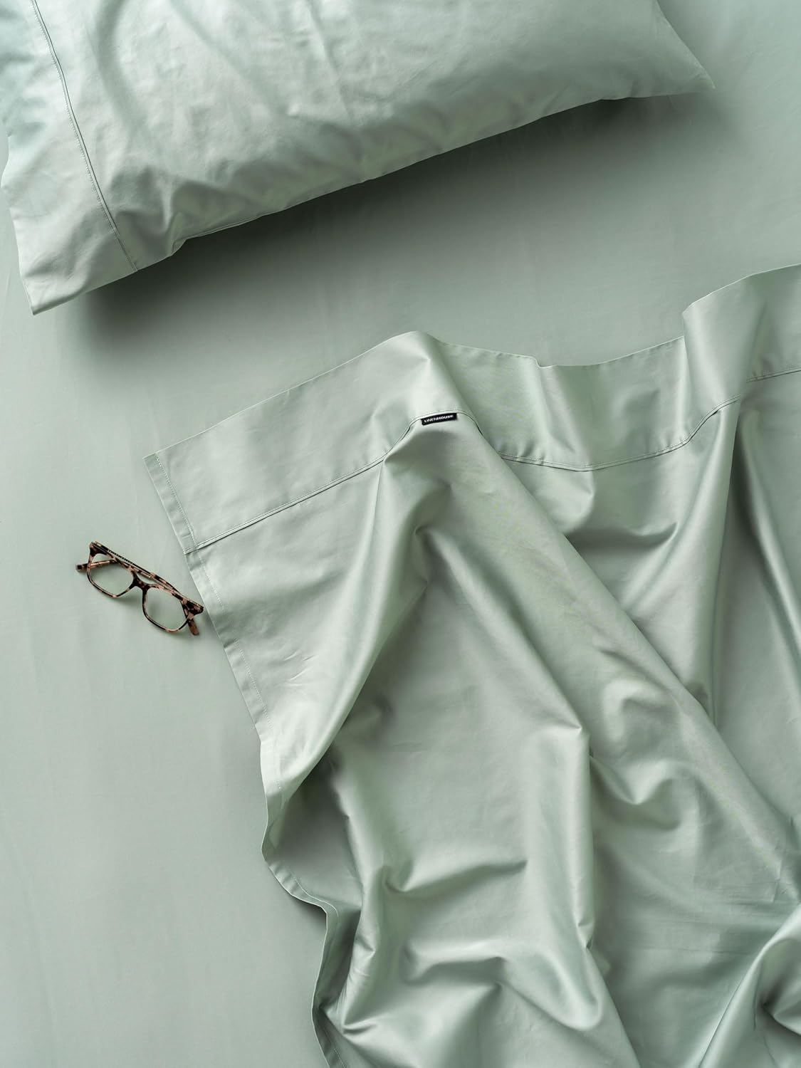 Linen House 500TC Cotton Sateen Sheet Set, Queen, Taupe