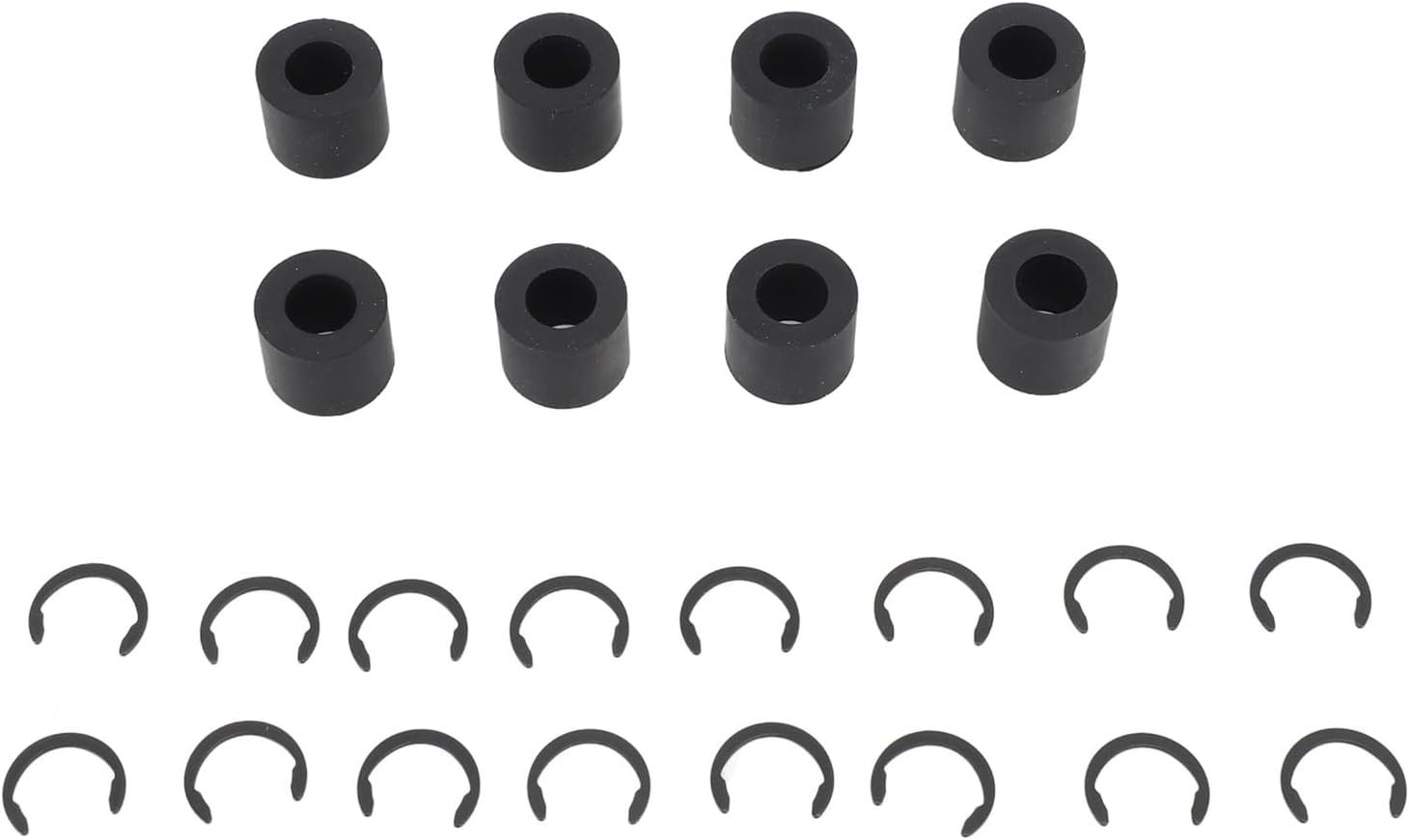 Spare Rubber Rollers Replacement for Cricut Maker for Maker 3, Prevents Slipping Mat Guide Spare Rubber Wheel with 16 Fixing Ring, 8Pcs Rubber Roller Resolution image number 3