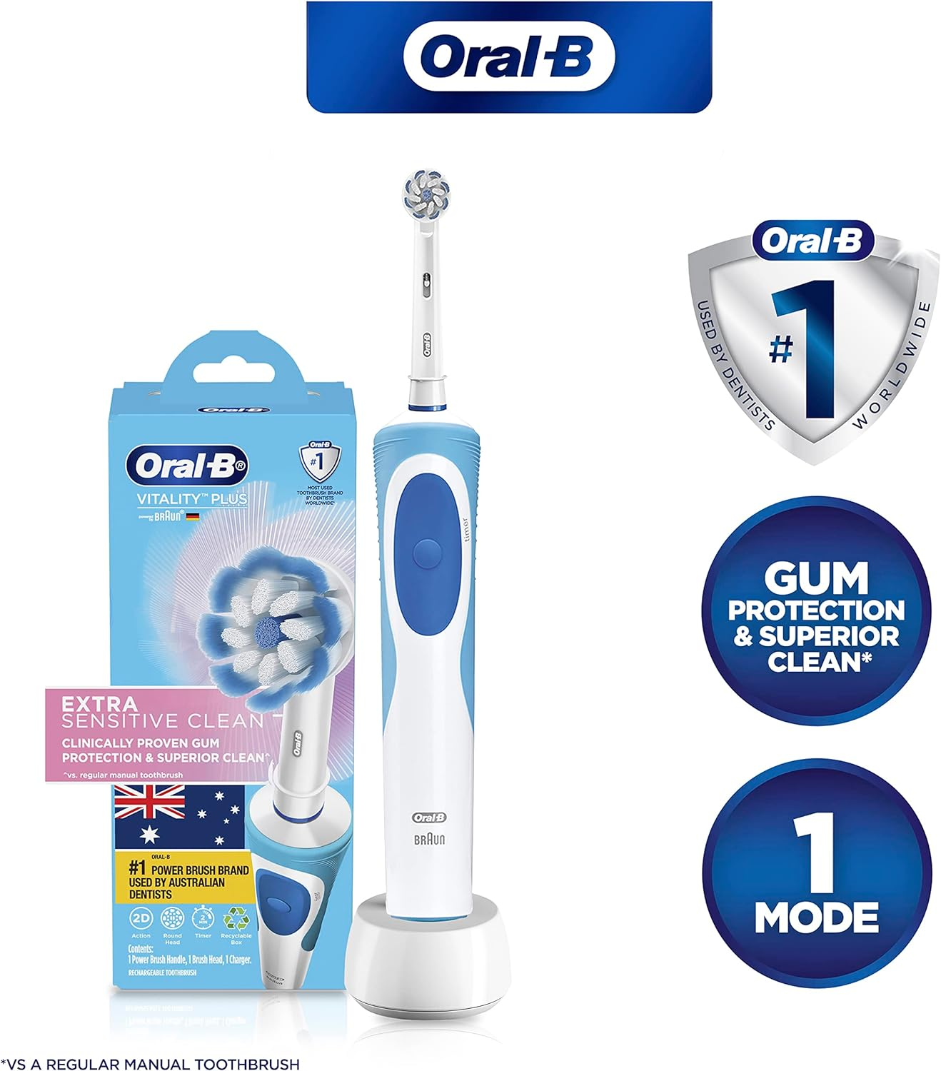 Oral-B Vitality Extra Sensitive Clean Electric Toothbrush image number 3