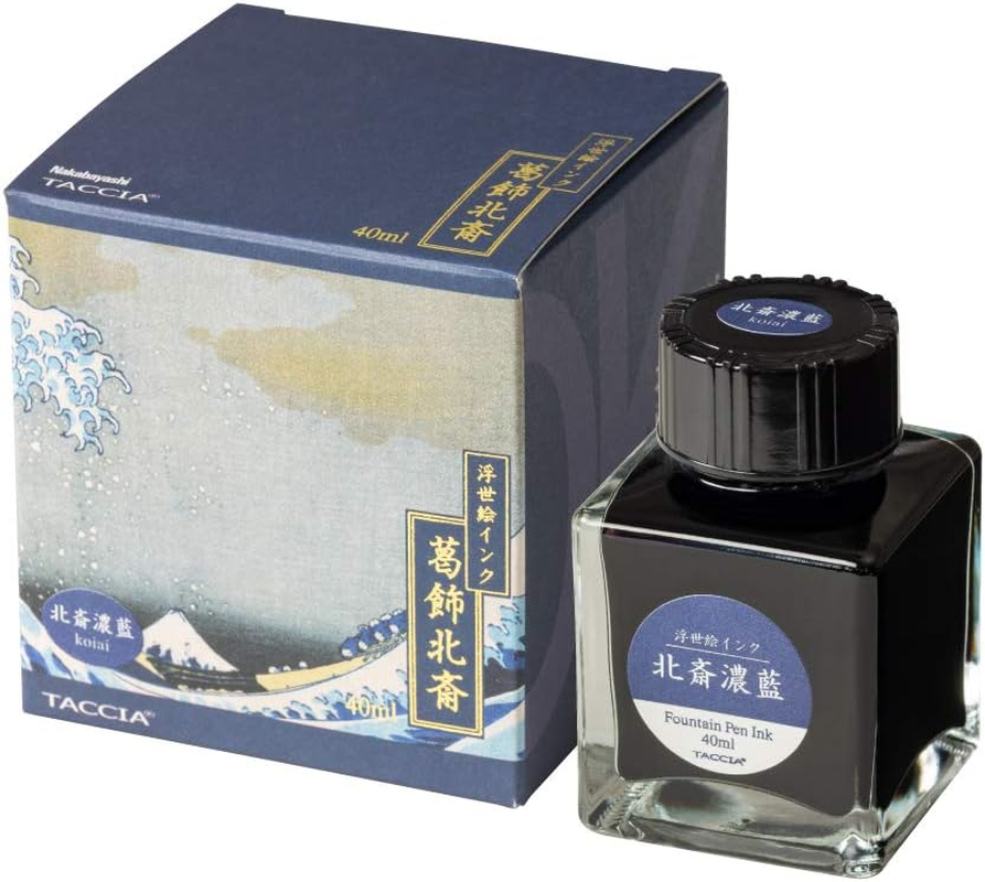 Taccia Fountain Pen Ink Bottle 40 Ml, Hokusai-Koiai