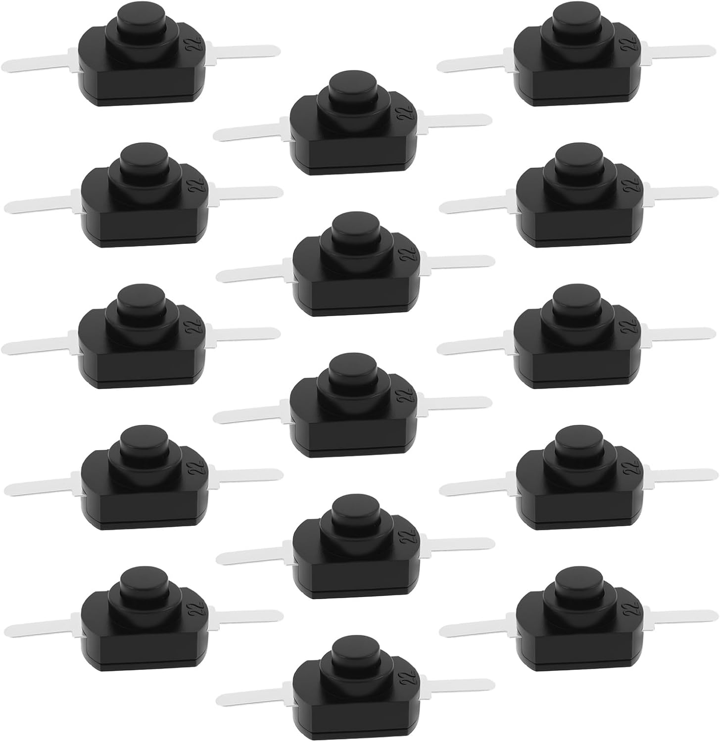 Create Idea 50X 1208YD Self-Lock Micro Push Button Switch 12 X 8 Mm Miniature Switch DC 30V/1A 2-Pin Black