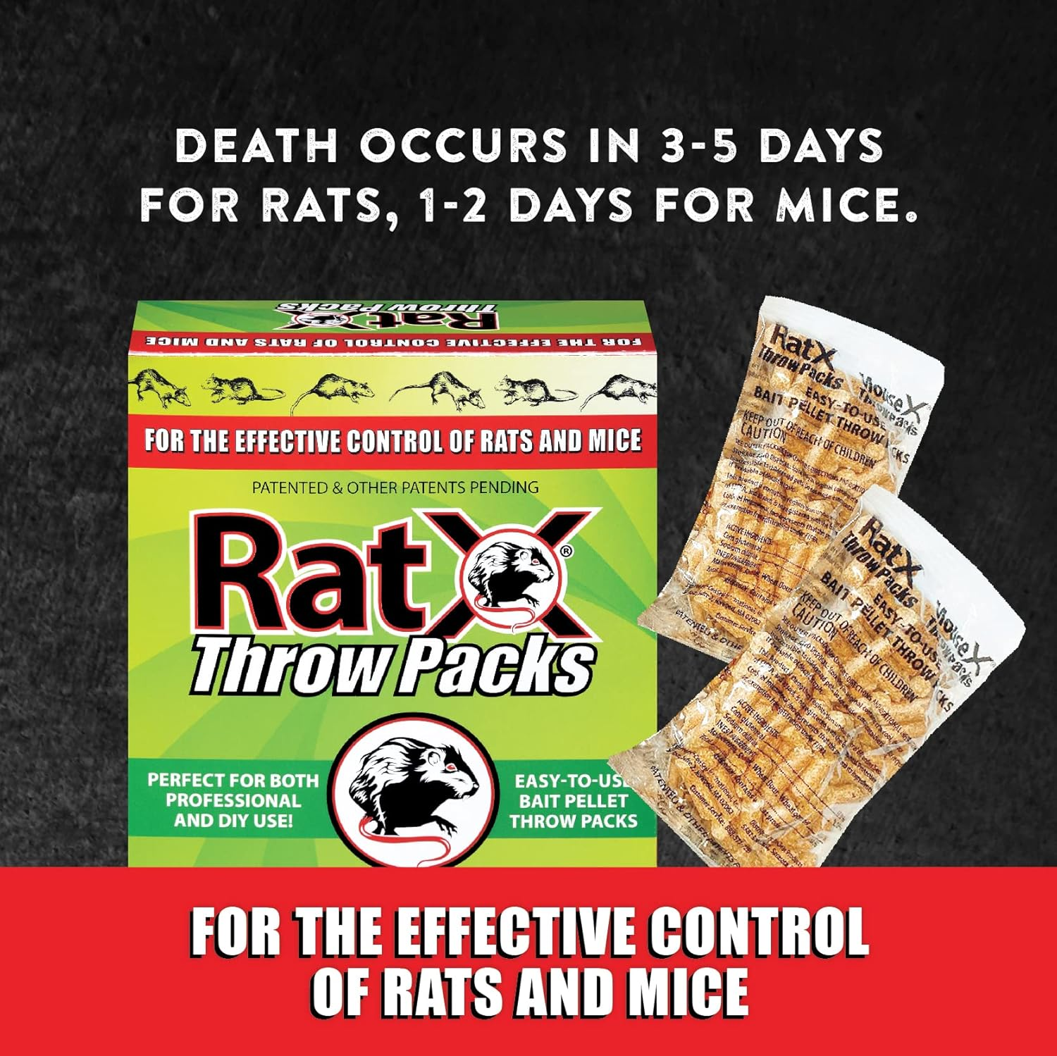 Ratx Throw Packs- for All Species of Rats and Mice. Safe around Pets image number 2