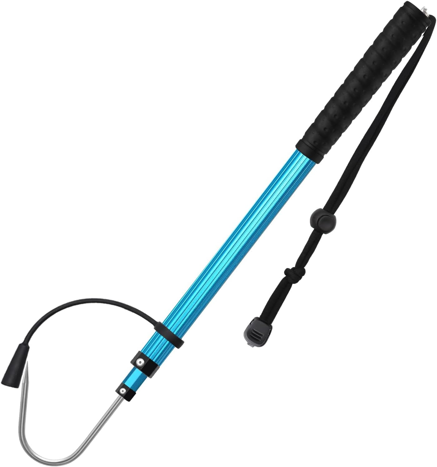 KOMCLUB Telescopic Fishing Gaff, Aluminum Fishing Spear Hook Tackle, Portable Fish Gaff Pole with Nonslip Handle, for Freshwater and Saltwater Fishing Offshore, Float When Extending image number 1