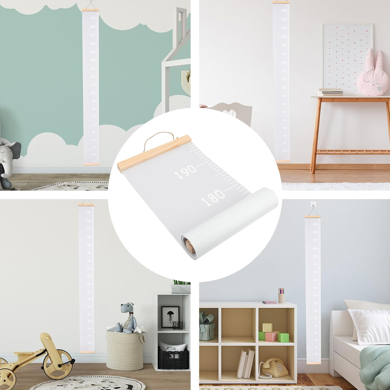 Toddmomy 1Pcs Growth Chart for Kids,Child Height Chart Ruler Removable Hanging Wall Ruler for Home Wall Decor Measurement image number 3