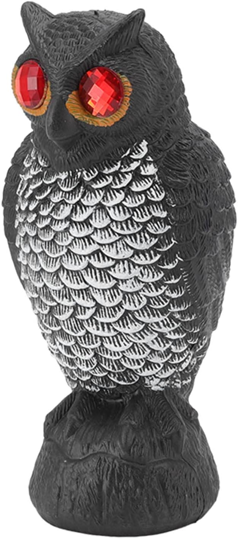 Owl Keeping Birds Away, Fine Detail High Simulation Owl Bird Repellent Deterrent Plastic Material for Birds (Cartoon Flaky Small Owl) image number 2
