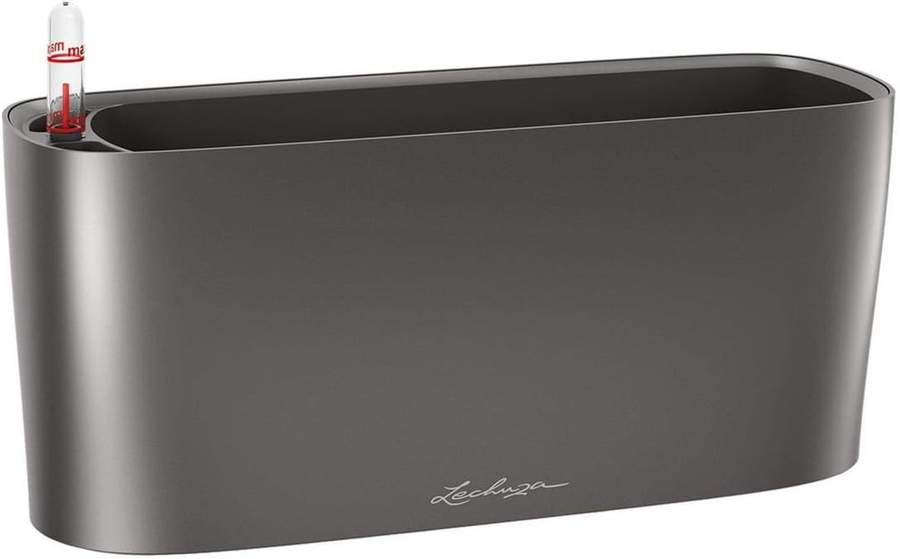 Lechuza Delta 10 Self Watering Plant Pot, White High Gloss, 30 Cm