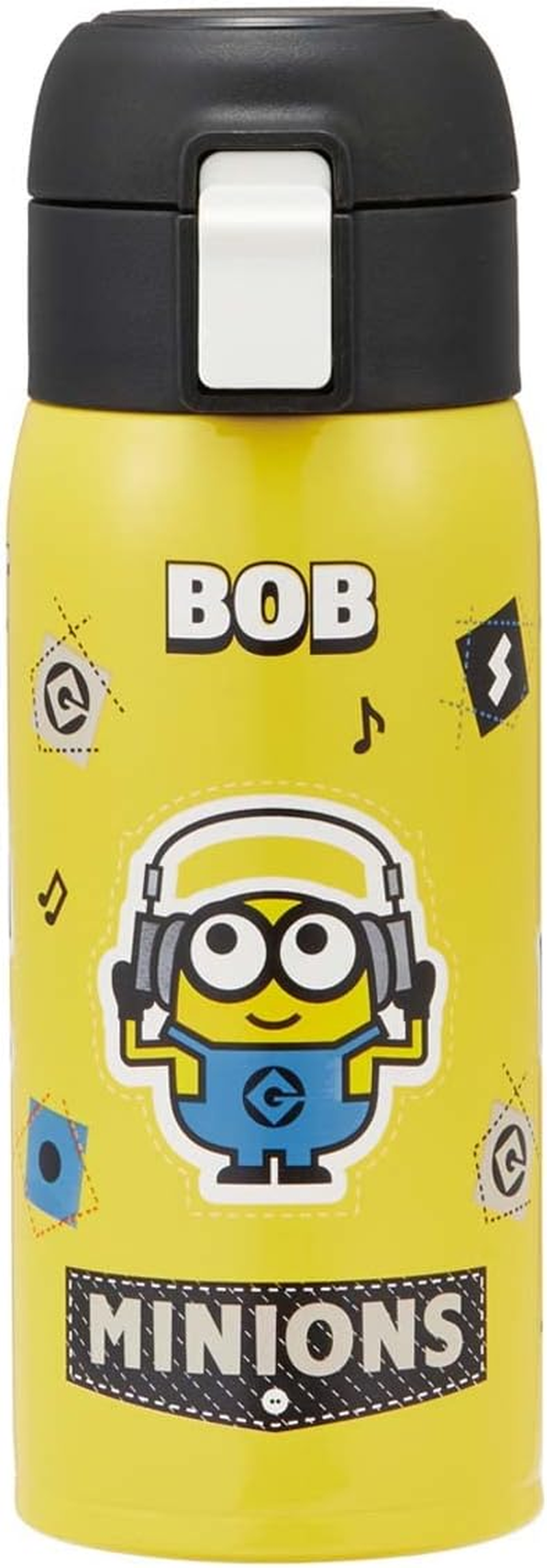 Skater STOT3-A Insulated Stainless Steel Mug Bottle, 11.8 Fl Oz (350 Ml), One-Touch Open, Minions