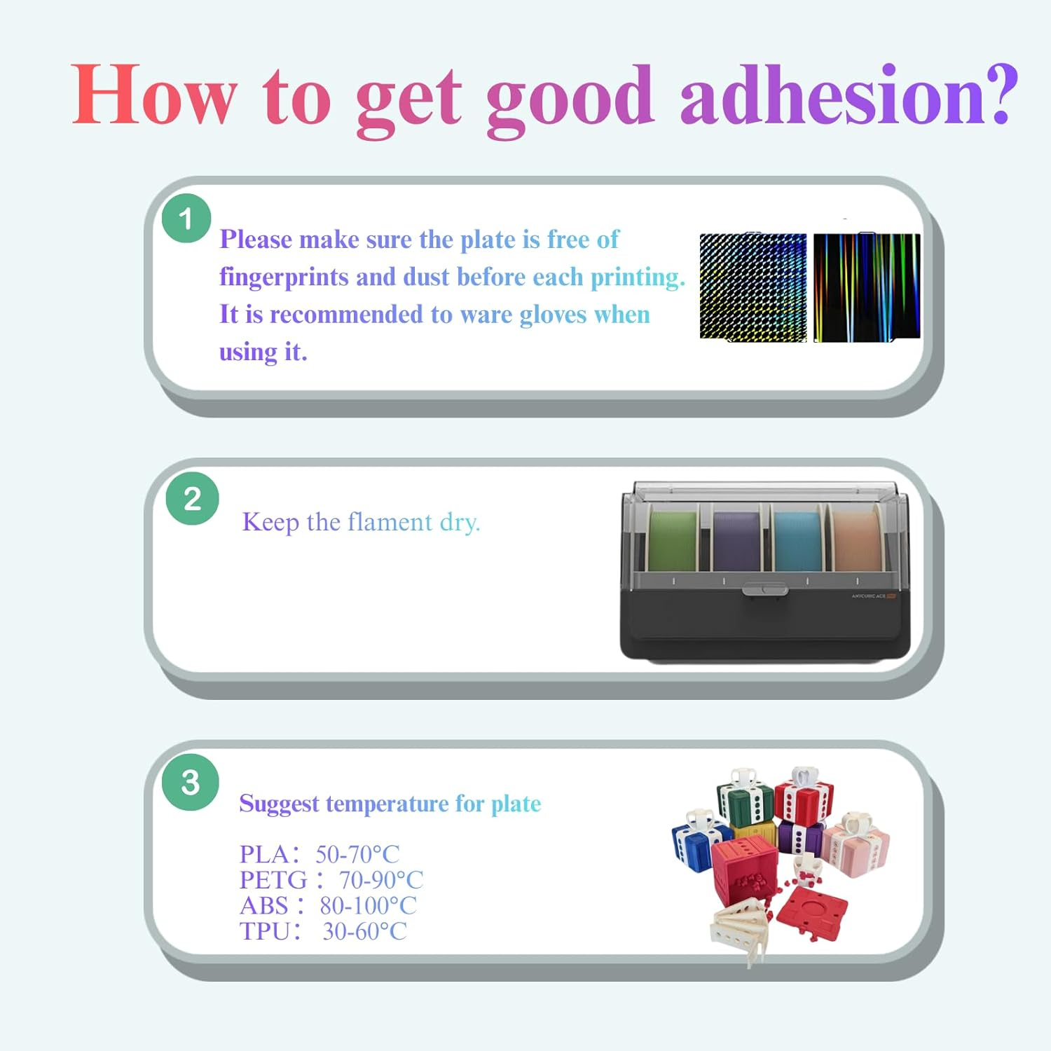 For Elegoo Build Plate Build Plate Carbon for Elegoo Centauri Carbon Build Plate for PLA, Holographic PEF, 260X271Mm, Double Sided PEF Flexible Spring Steel Sheet Plate image number 3