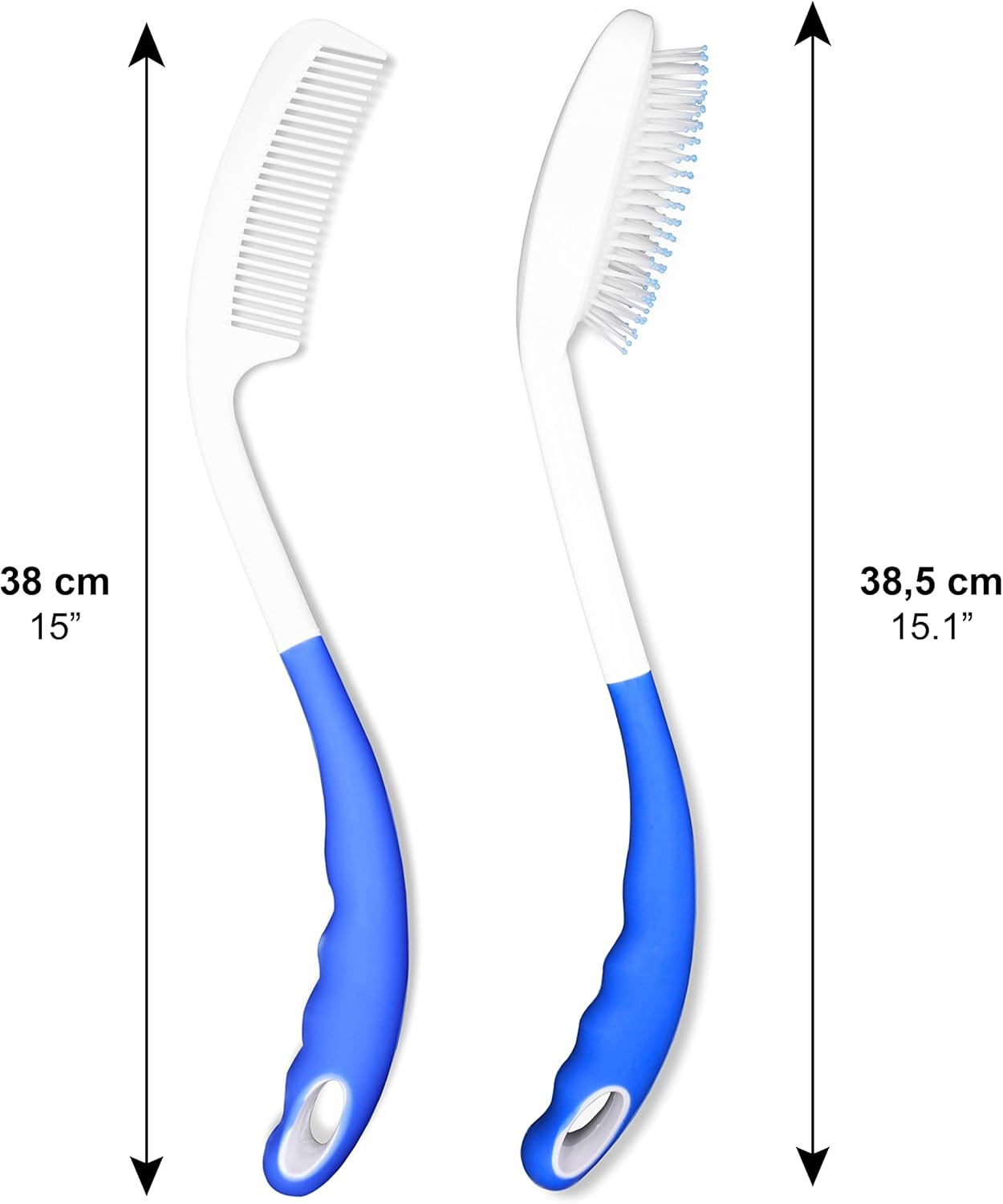 KMINA - Hair Comb and Hair Brush with Long Handle (Pack), Comb with Long Handle, Brush Hair Long Handle, Hair Brush for Seniors image number 6