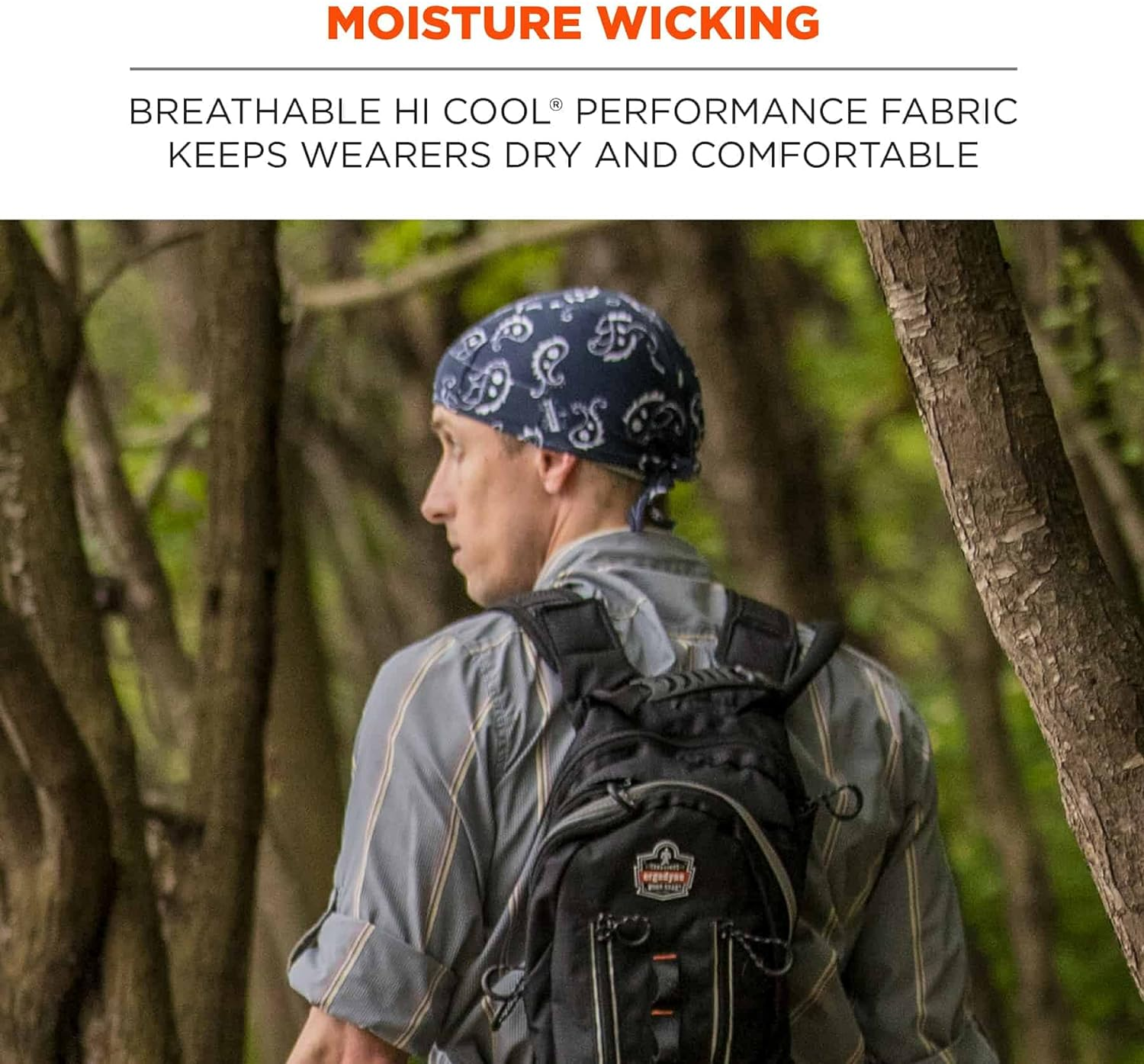 Ergodyne 6615 High-Performance Dew Rag, Lime - Camo image number 7