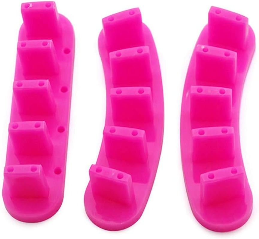 KADS 100 Plastic Tips for Practice Use Practice Training Nail Art False Tips Display Training Tool