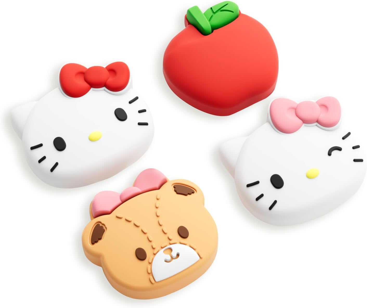 Kuitmor Silicone Joystick Caps Compatible with Nintendo Switch 2, Anti-Slip Thumb Grip Caps for Switch 2025, 4Pcs - Cute Cat image number 2