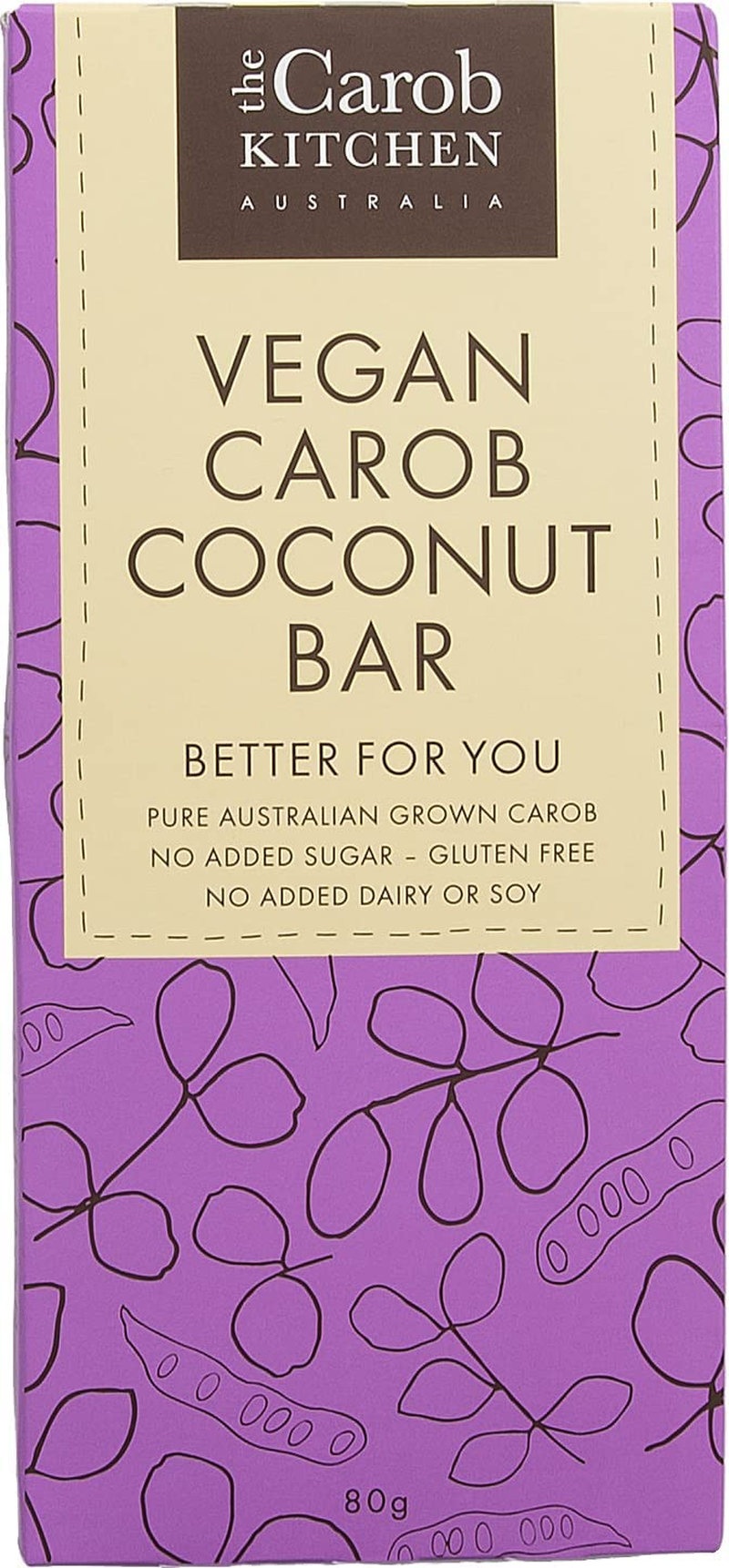 The Broth Sisters Carob Vegan Coconut Bar, 80G (Pack of 3) image number 1