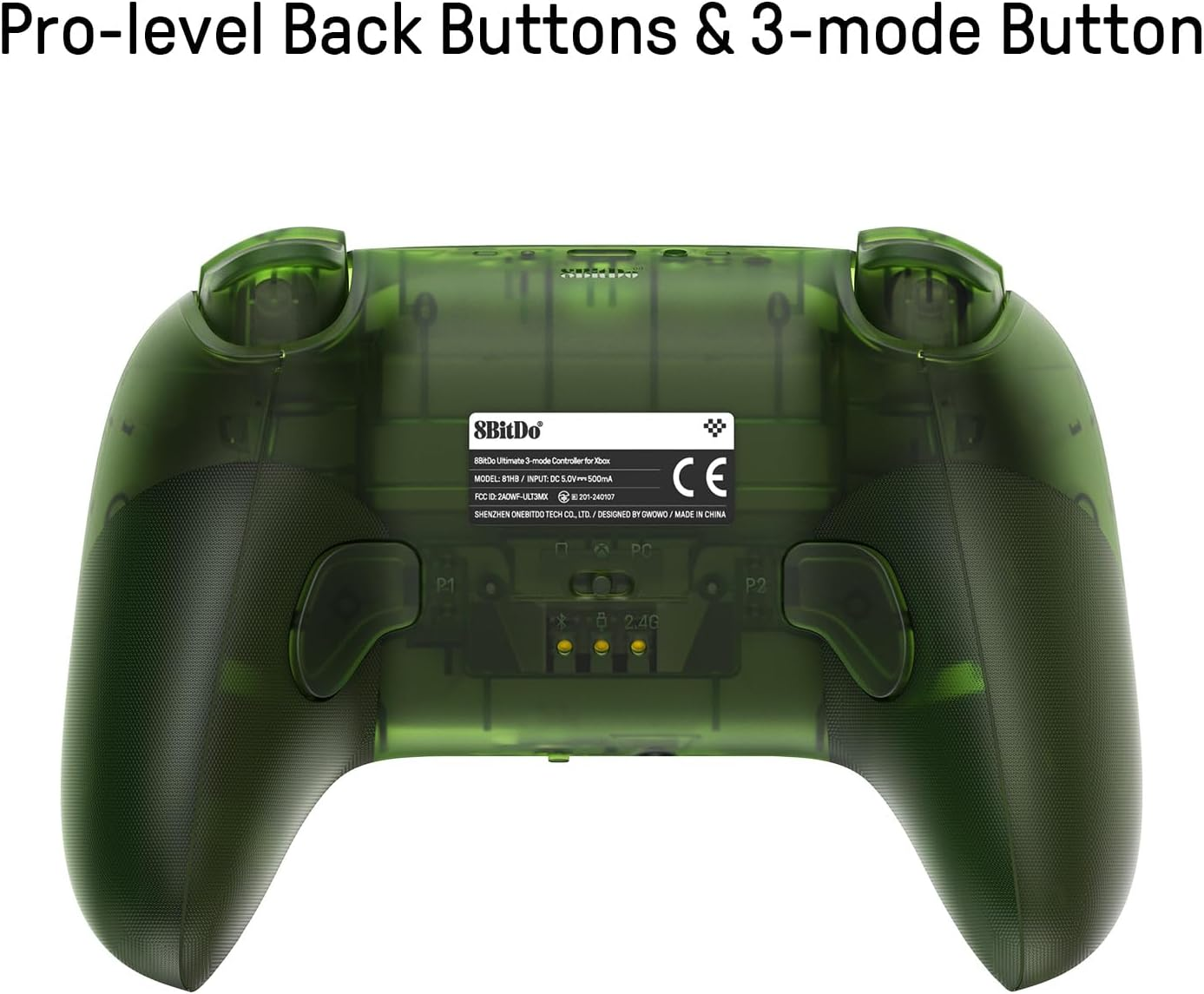 8Bitdo Ultimate 3-Mode Hall Effect Joysticks/Hall Trigger Controller with Charging Dock, Wired for Xbox Series X|S, Xbox One, Wireless for Apple, Windows & Android - Officially Licensed (Jade) image number 3
