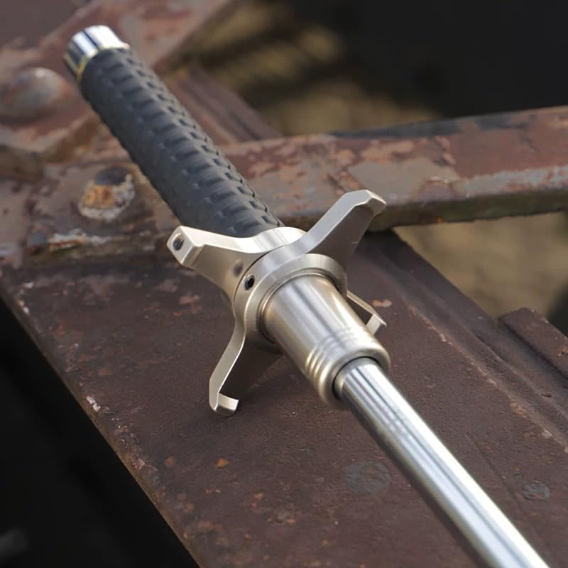 2Ft Hand-Held Collapsible Stick (Silver) image number 4