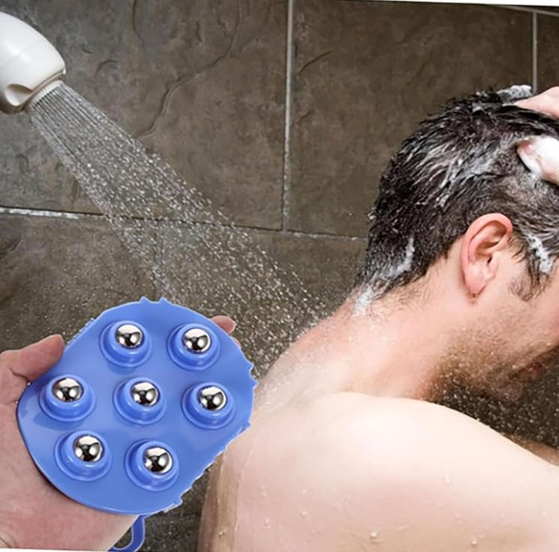 Lymphatic Gloves for Women - Lymphatic Drainage Massage Gloves with 7 Metal Roller Balls, 360 Degree Handheld Massage Tool for Neck Back Legs Muscle Relief, Beauty Roller Body Care Massager (Green) image number 1