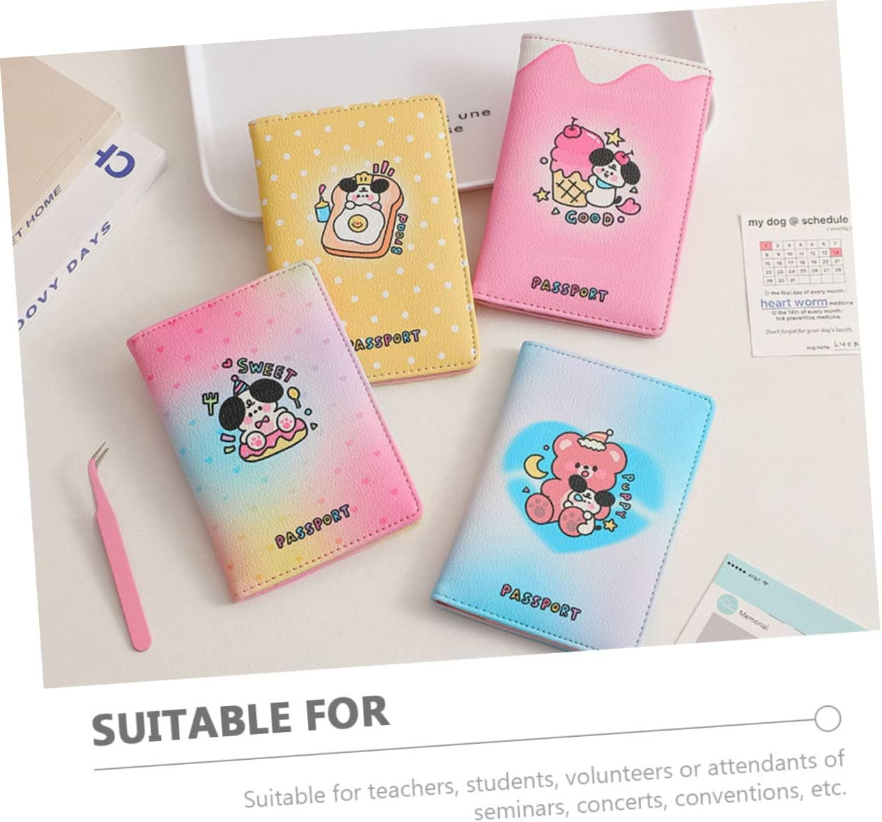 LIFKOME 5Pcs Multiple Passport Holder Credit Card Slot Men Passport Wallet for Men Pu Style Travel Organizer image number 1