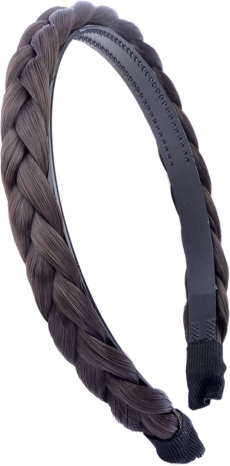 Gledola Braided Headband with Teeth Braids Hairband with Tooth Synthetic Hair Band Plaited Hairband for Women (Sandy Blonde)