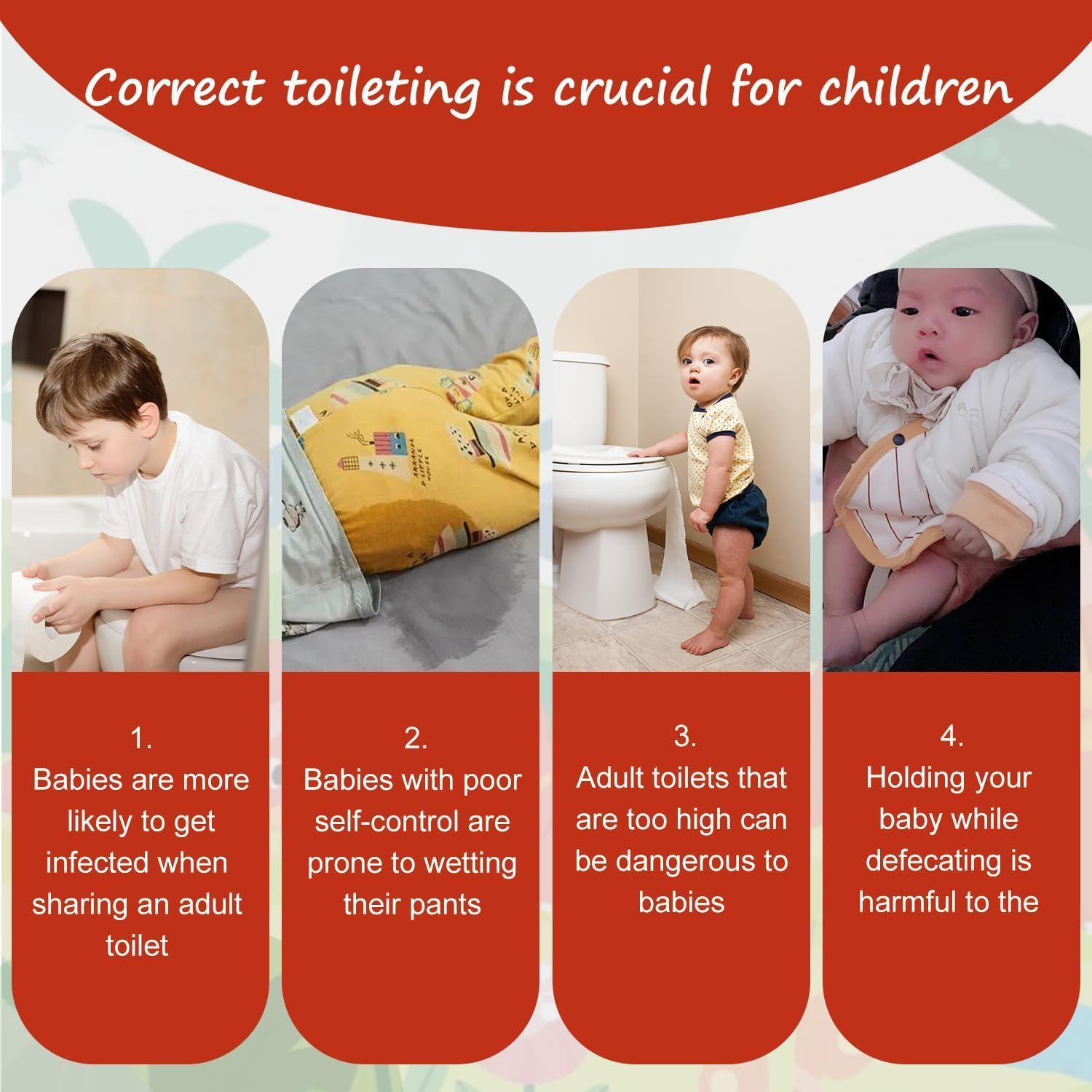 Dinosaur Potty Training Seat - Comfortable Toddler Potty Toilet Seat with Non-Slip Mat, Backrest & Soft Lid, Portable Potty Training Chair for Boys & Girls 1-6 Years (Lime Green) - Classic Red image number 6