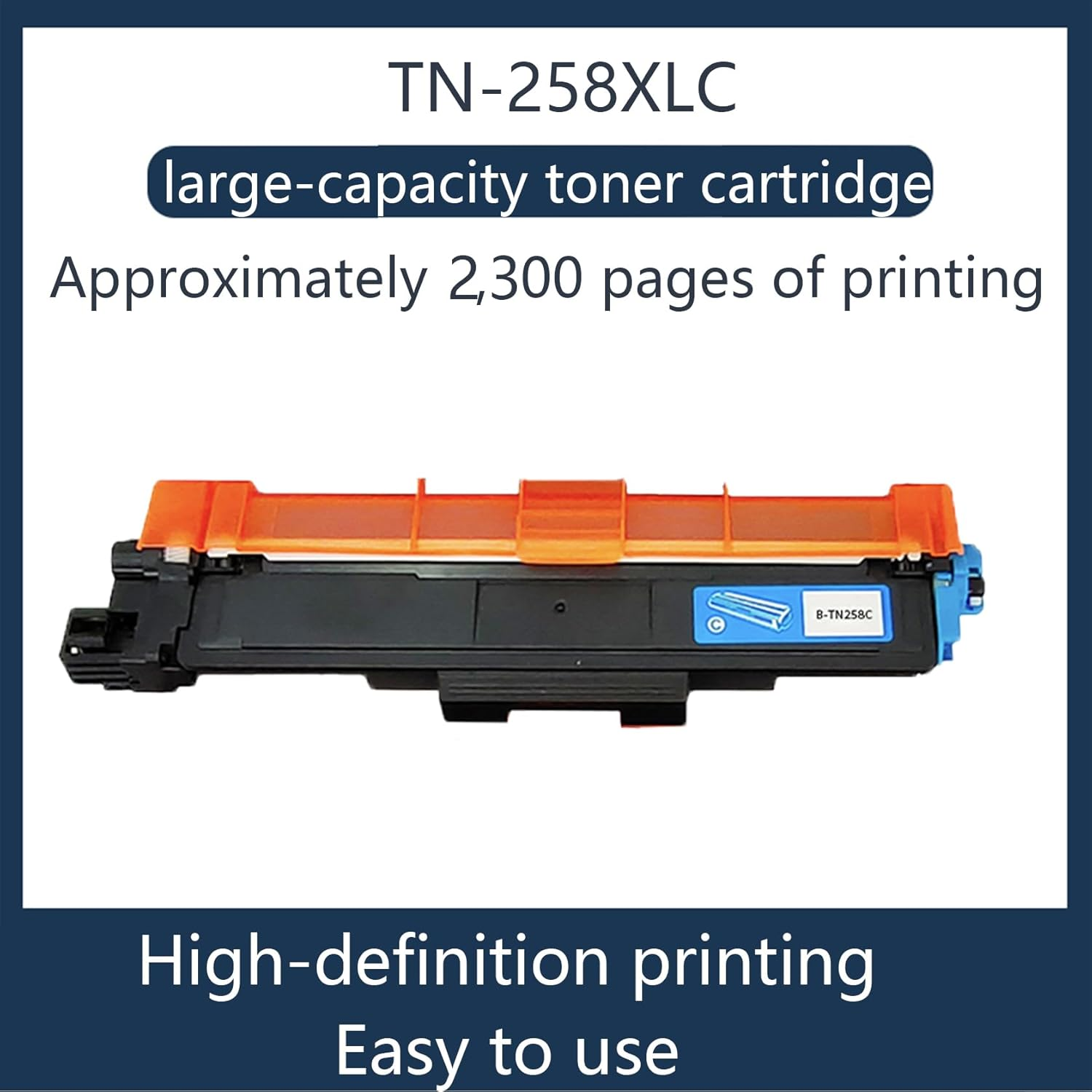 JOJOBE Planet TN-258XLC Compatible Toner Cartridge with Brother MFC-L8390CDW L3755CDW L3760CDW L8240CDW HL-L3280CDW L3240CDW DCP-L3520CDW L3560CDW , 2300 Pages per Cartridge Cyan image number 3