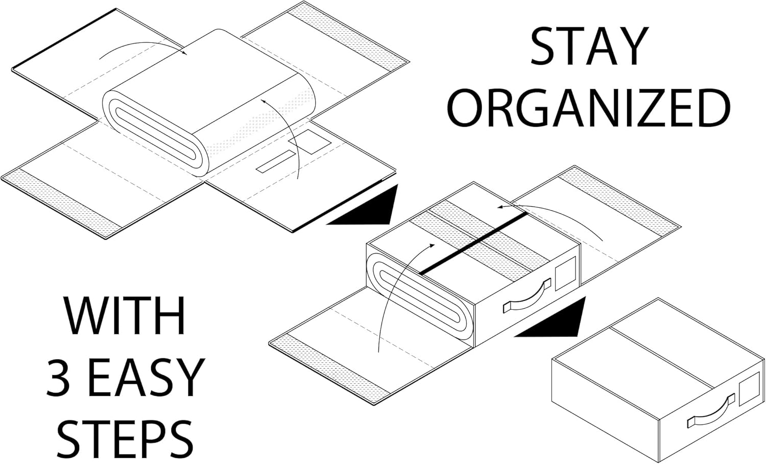 Sheetcube Bed Sheet Organizers and Storage 4 Pack, Foldable Linen Closet Organizer with Window and Label, Bedding Folder Storage Box Container for Blanket, Duvet Cover Set, Bed Sheet Set - Beige - Beige image number 3