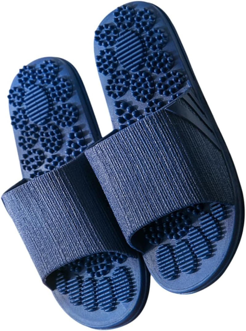 Healvian Beach Slippers Slipper Slippers Plantar Slipper Stone Slippers Massage Sandals Reflexology Massage Slippers Acupoint Massage Slippers Blue image number 2