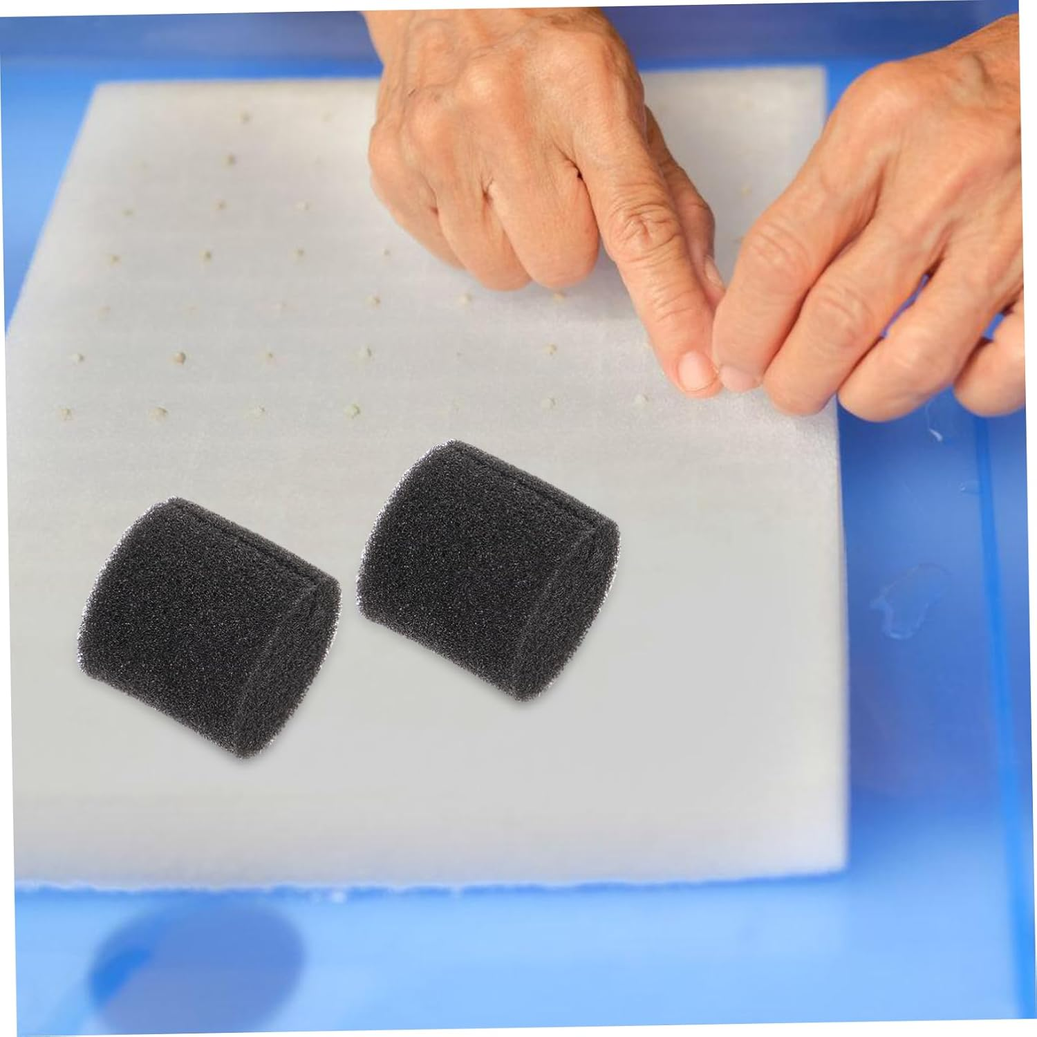 100Pcs Hydroponic Vegetable Planting Sponges for Soilless Cultivation Black Seedling Blocks for Indoor Gardening and Balcony Use image number 1