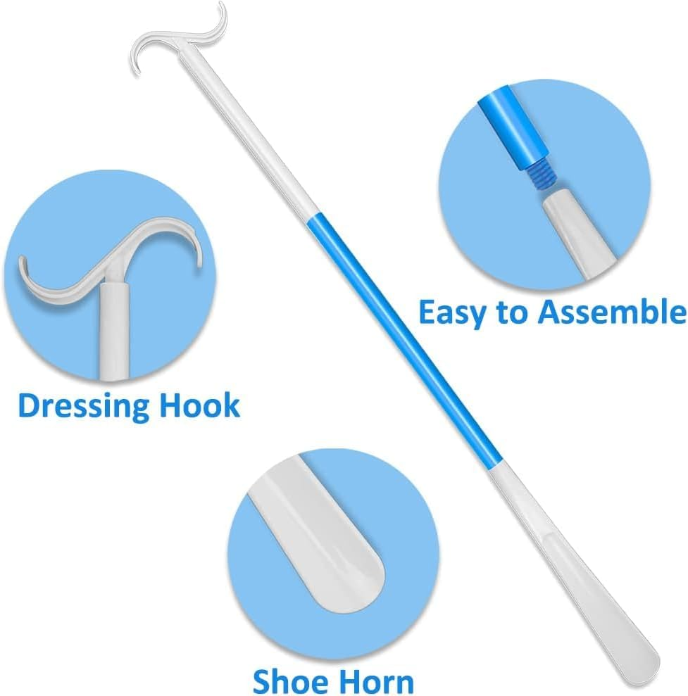 35.5 Inch Long Handled Shoe Horn, Dressing Stick, Sock Remover Aid Helper - Versatile, Adjustable Dressing Aid for Shoes, Socks, Shirts, Pants - Long Shoe Horn, Shoe Horn Long Handle for Seniors image number 4