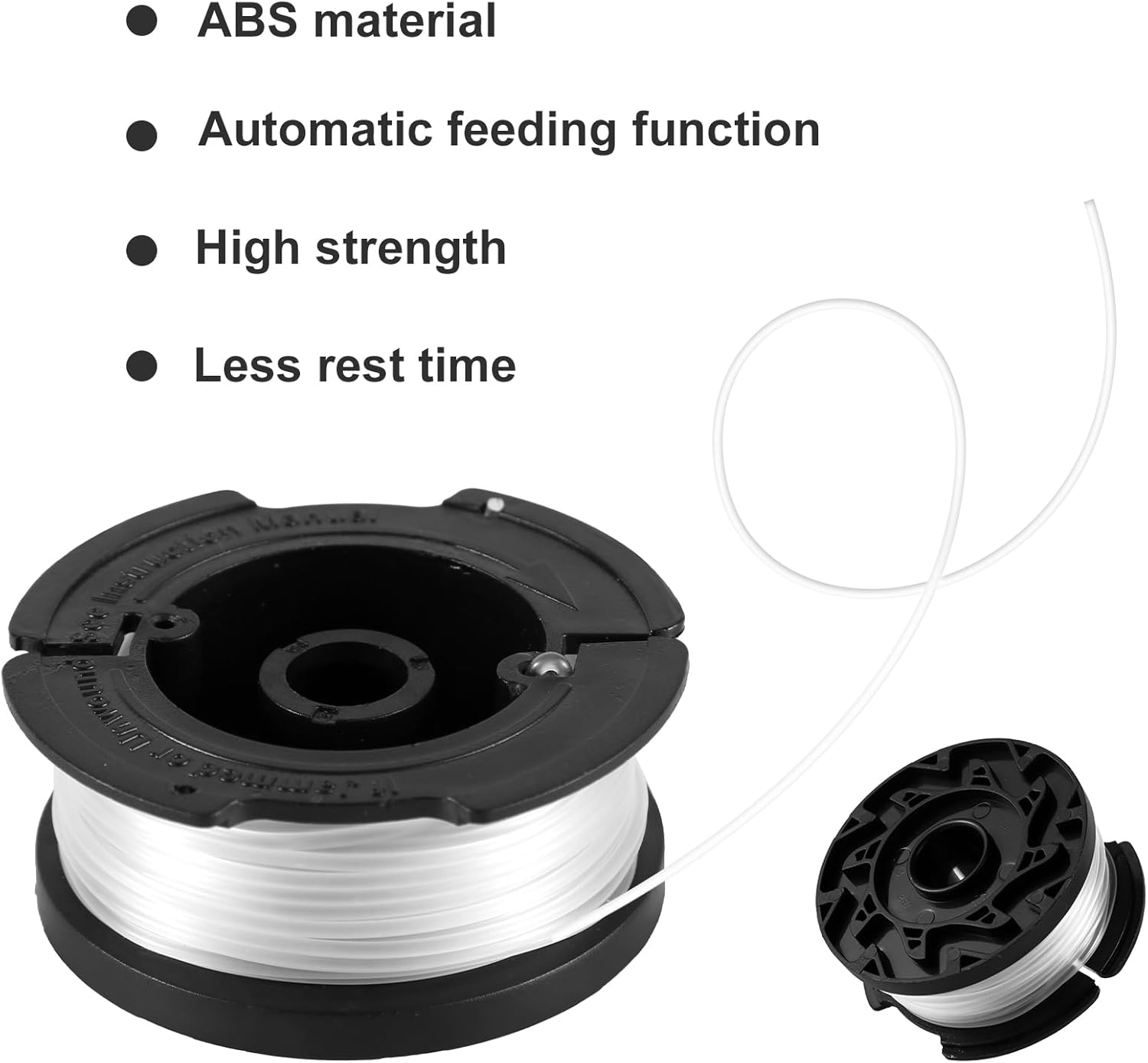 PEUTIER 3Pcs Trimmer Spool Lines, AF-100 Lawn Mower Spool Replacement Spools Compatible with Black+Decker AF-100