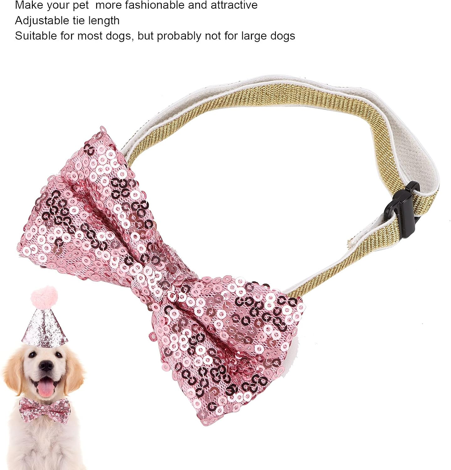 Dog Birthday Party Supplies,Dog Birthday Decoration Set - Dog Party Outfits with Scarf, Flags, and Hat for Pet Birthday Parties image number 2