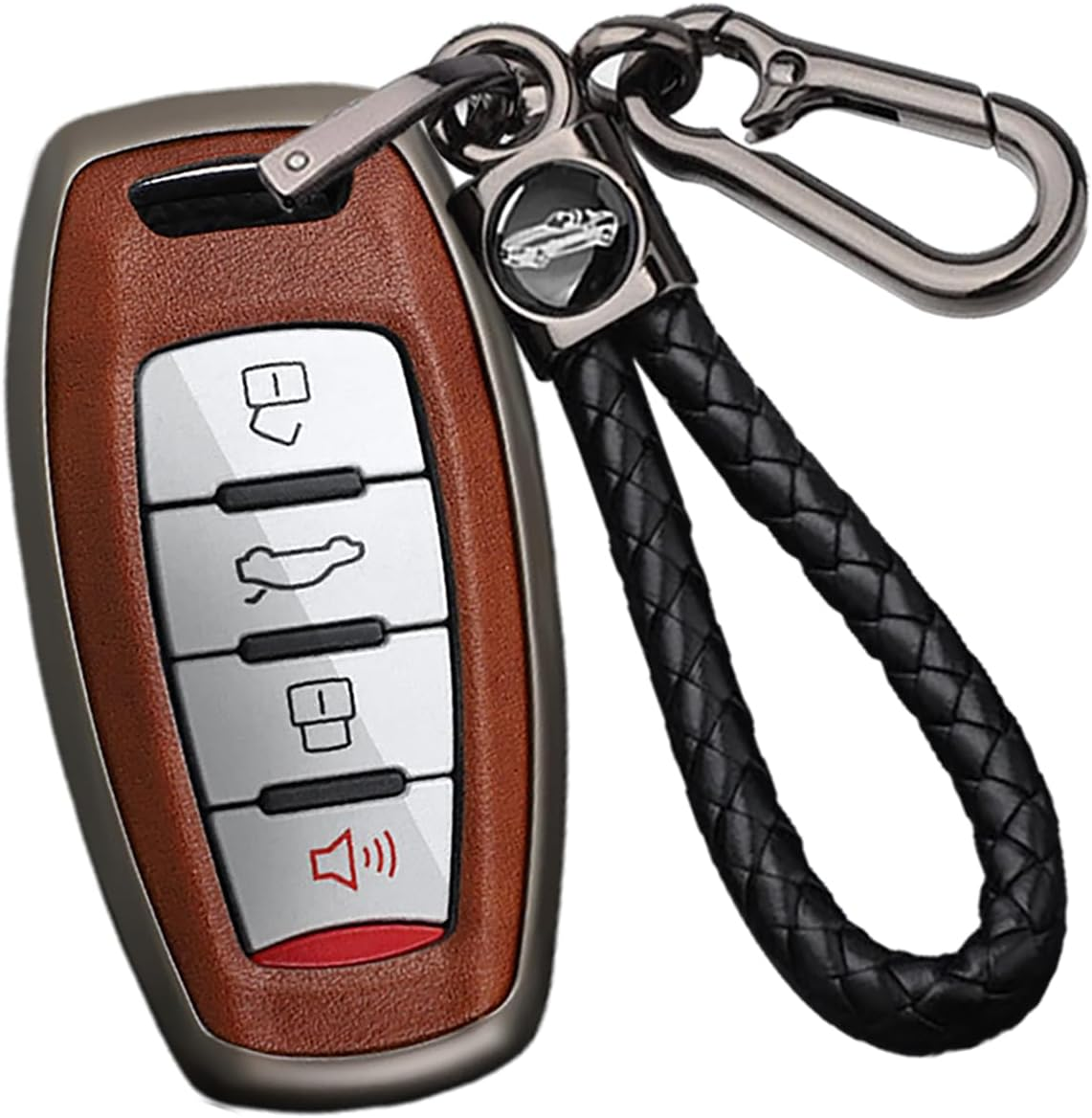 Ontto Alloy Car Key Fob Cover Fit for Haval H6 H7 H9 H4 Hover H2S F5 F7 F7X F7H Dargo Jolion GMW Remote Leather Key Case Keyring Key Shell Holder Bag Keychain - A-Blue image number 7