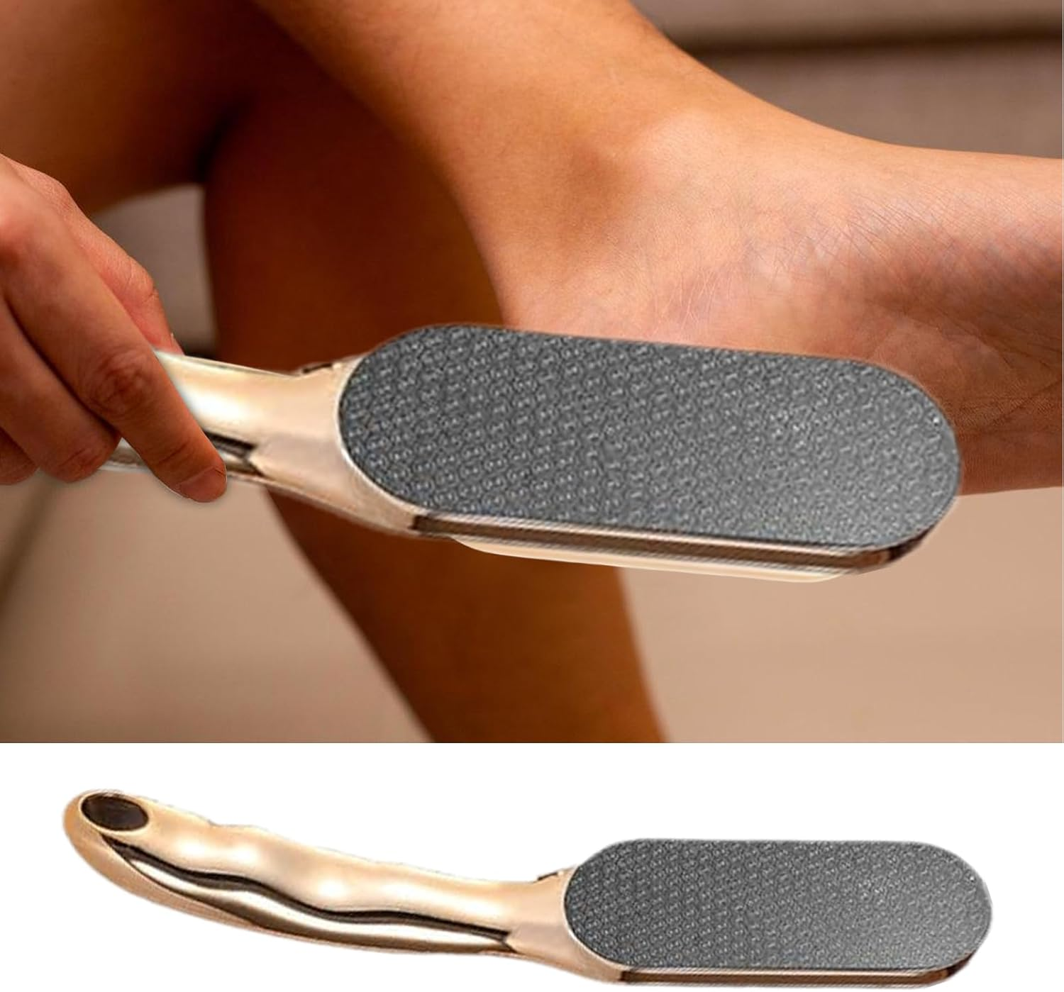 Foot Care File | Waterproof Foot Rasp Rough Skin Remover,Washable Feet Gadget Softens Cracked Feet Tool Dry and Wet Use with Ergonomic Handle for Men, Women