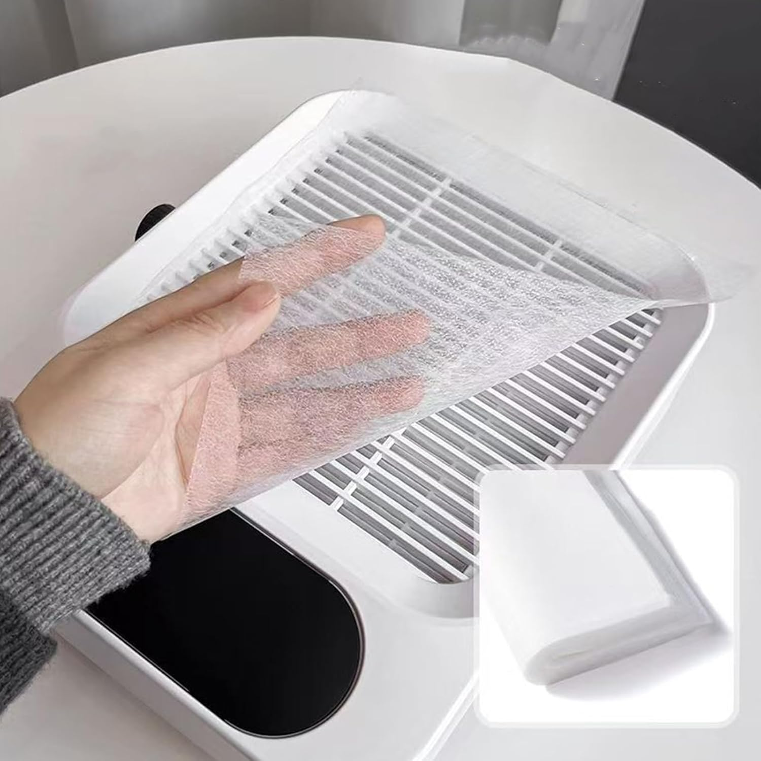 Dust Collector Filter | Dust Collector for Nails 100Piece | Professional Paper Extractor Collecter Accessories for Women Salon Training Practice image number 4