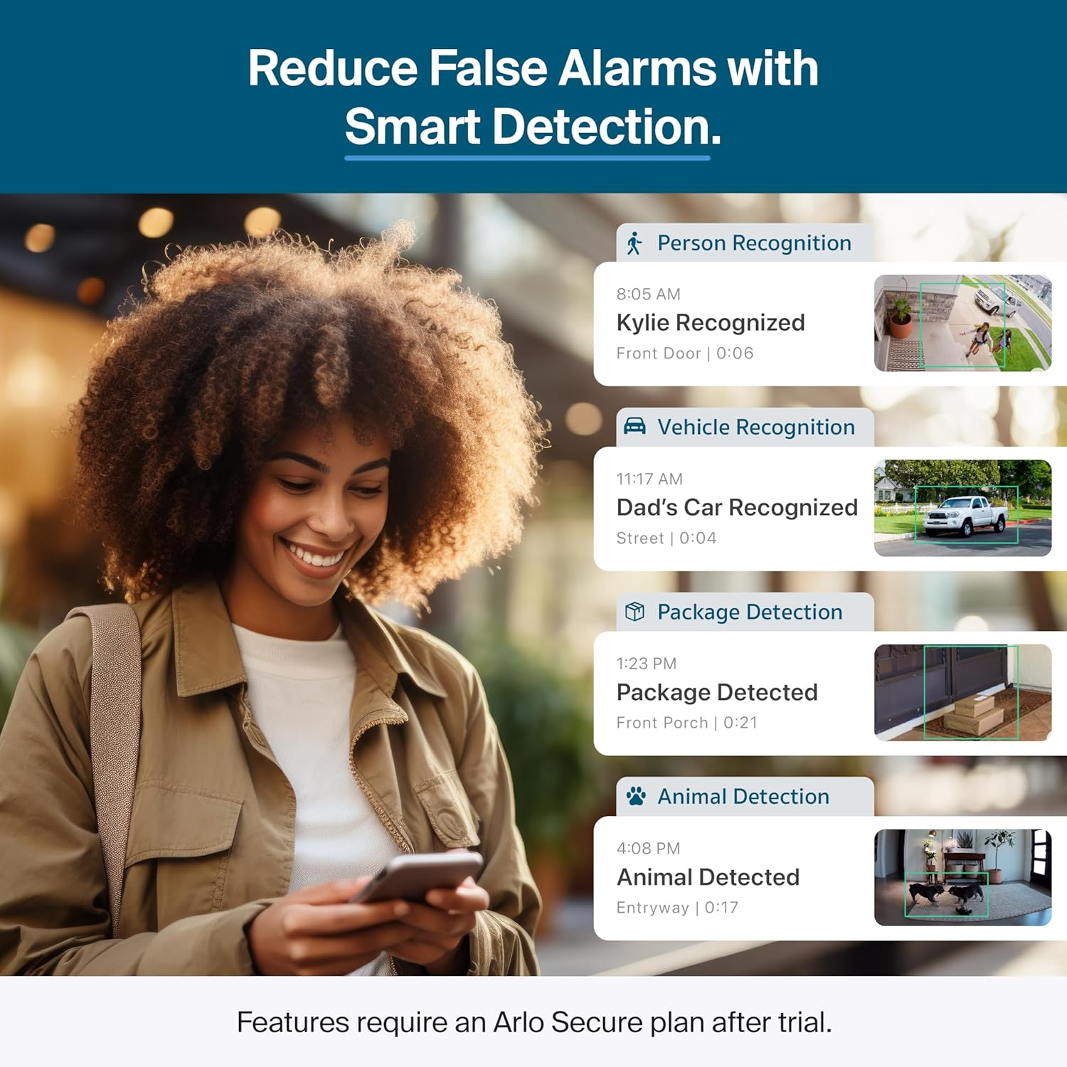 Arlo Pro Security Camera (6Th Gen - 2025 Release) - 2K HDR, Battery Power, Event Captions, Home Security System, 1-Month Trial of Secure Plan, 160&deg; Field of View, Dual-Band Wifi, Spotlight, 1 Cam image number 4
