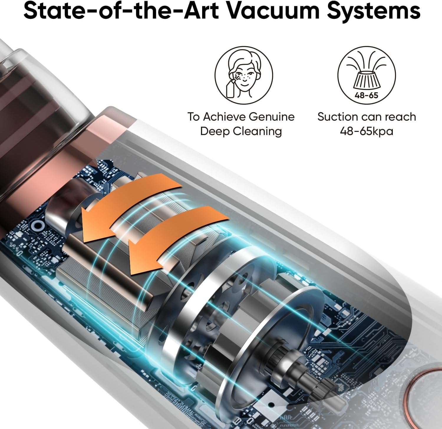 Blackhead Remover Pore Vacuum for Face & Nose &ndash; Deep Cleansing Blackhead Remover Tools with 3 Suction Levels, 5 Replaceable Tips, USB Rechargeable Pore Cleaner image number 3