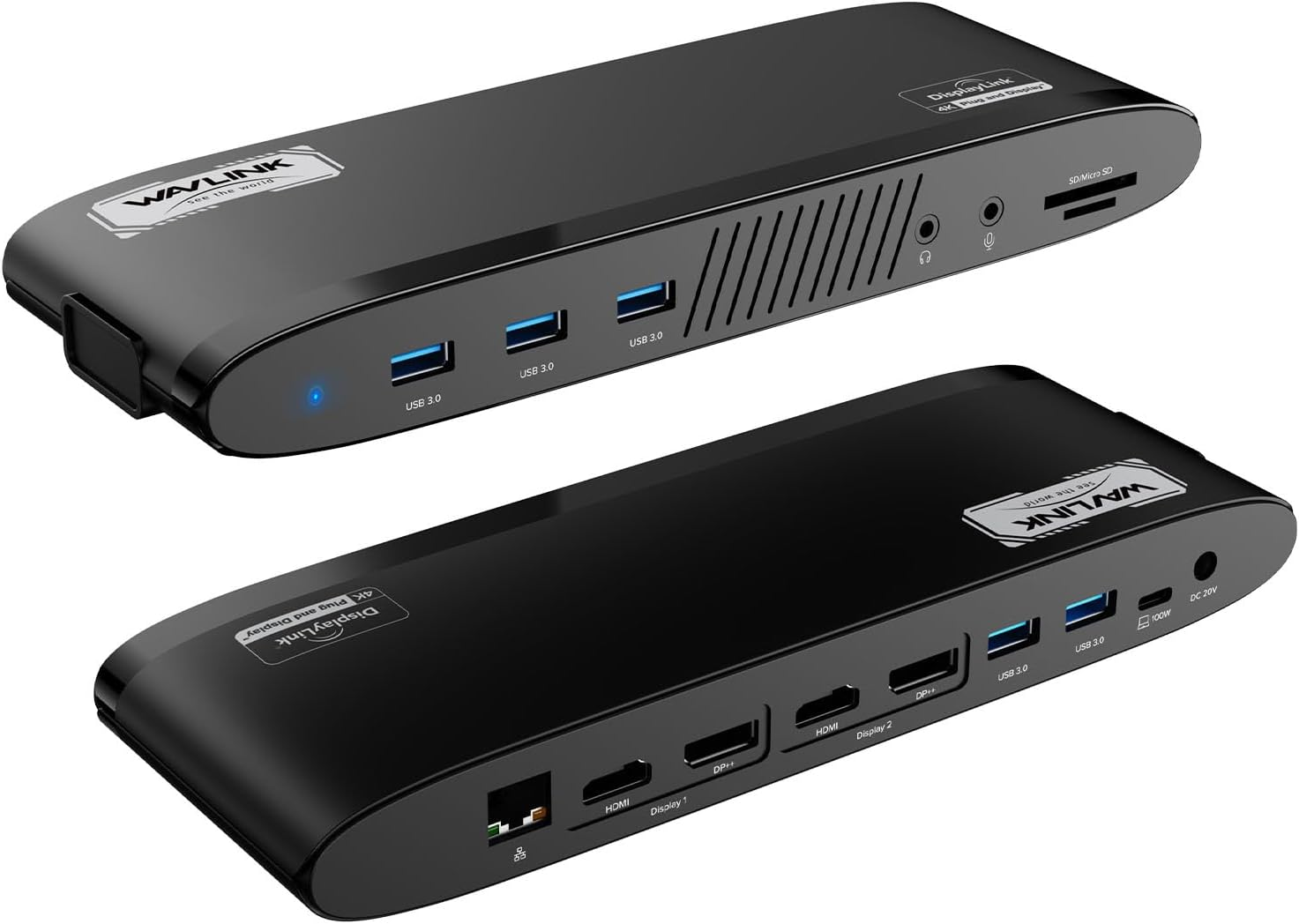 WAVLINK Universal USB C Docking Station Dual 5K Monitor, Displaylink Dock with 100W PD, 2X4K HDMI, 2X4K/5K DP, 5 USB Ports, SD/TF, Ethernet, Audio, Laptop Docking Station for Mac M1/M2/M3/M4 & Windows image number 6
