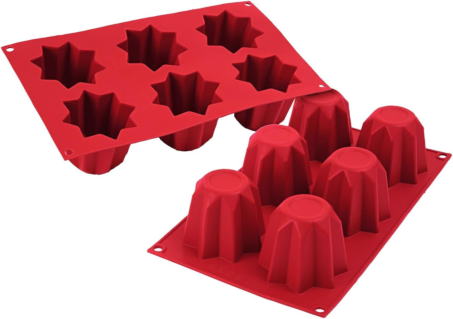 Silikomart SF108 Silicone Let'S Celebrate Bakeware Collection Multi Cake Pan, Christmas Trees image number 2