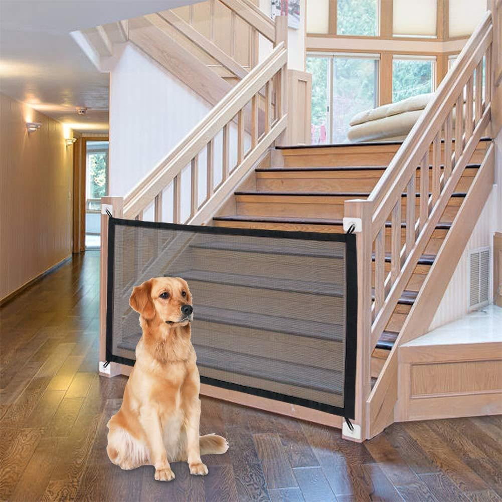 Extendable Stair Safety Gate for Baby, Cats and Dogs, Stair Safety Gate No Drilling, Child Safety Stairs, Dog Barriers, Mesh Grille for Doors, Hallways, Outdoor Use image number 6