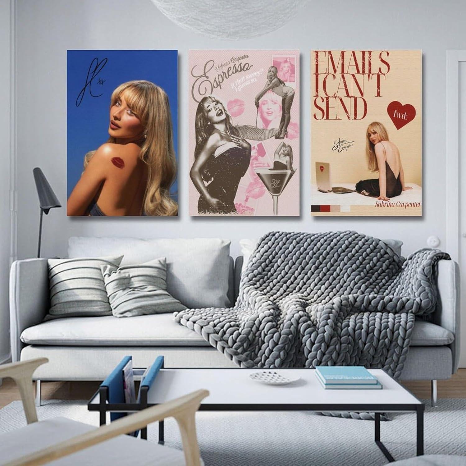 Wall Art Sabrina Music Carpenter Canvas Poster Poster a Set of 3 Canvas Posters Room Aesthetic Festival Gift Family Bedroom Decor Wall Art Home08X12Inch(20X30Cm)-3Pcs Style image number 3