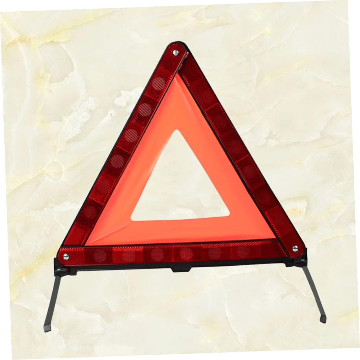 ABOOFAN Road Safety Warning Triangle Sign for Vehicles Red Reflective Triangle Roadside Warning Sign for Car Breakdown and Outdoor Use image number 1