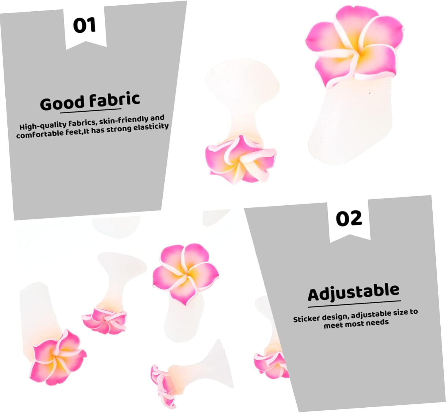 SAFIGLE 32Pcs Nail Art Toe Separators Soft Silicone Pedicure Toe Dividers for Nail Salon Use for Proper Alignment and Pressure Relief image number 1