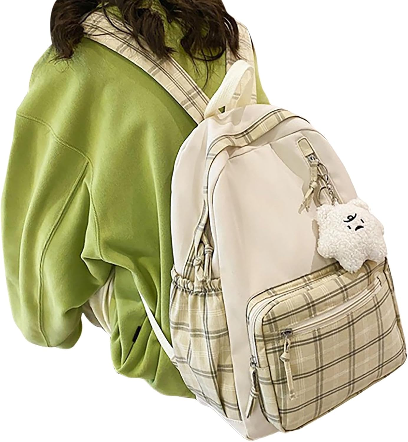 Gupcaqosjw School Bag, School Backpack with Multiple Pockets, Waterproof School Bag, College Laptop Backpacks, Cute College Girls Ladies Travel School Lightweight Casual Daypacks Bag Backpack